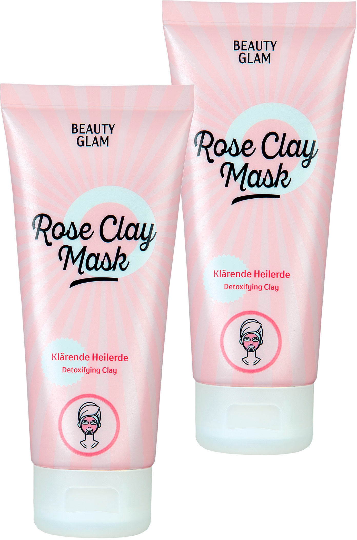 BEAUTY GLAM Gesichtspflege-Set »Rose Clay Mask«, (2 tlg.)