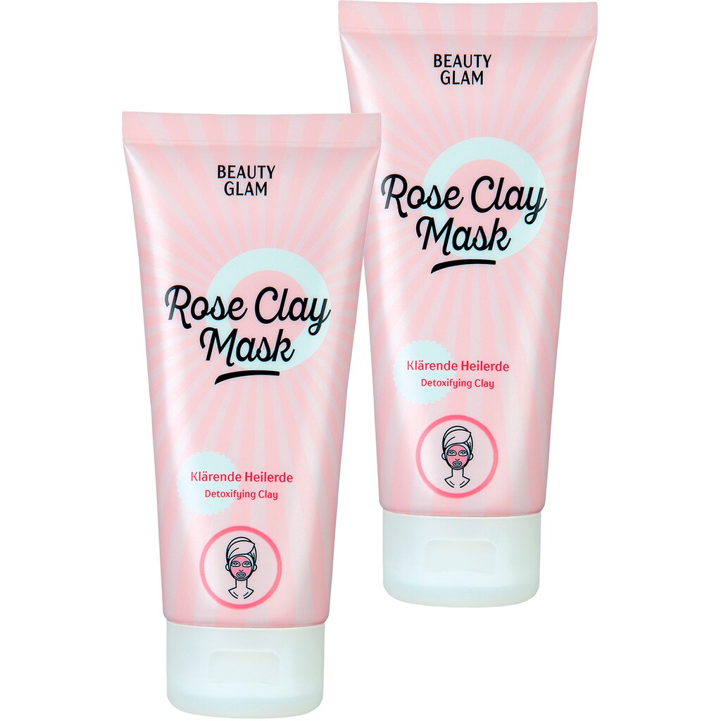BEAUTY GLAM Gesichtspflege-Set »Rose Clay Mask«, (2 tlg.)