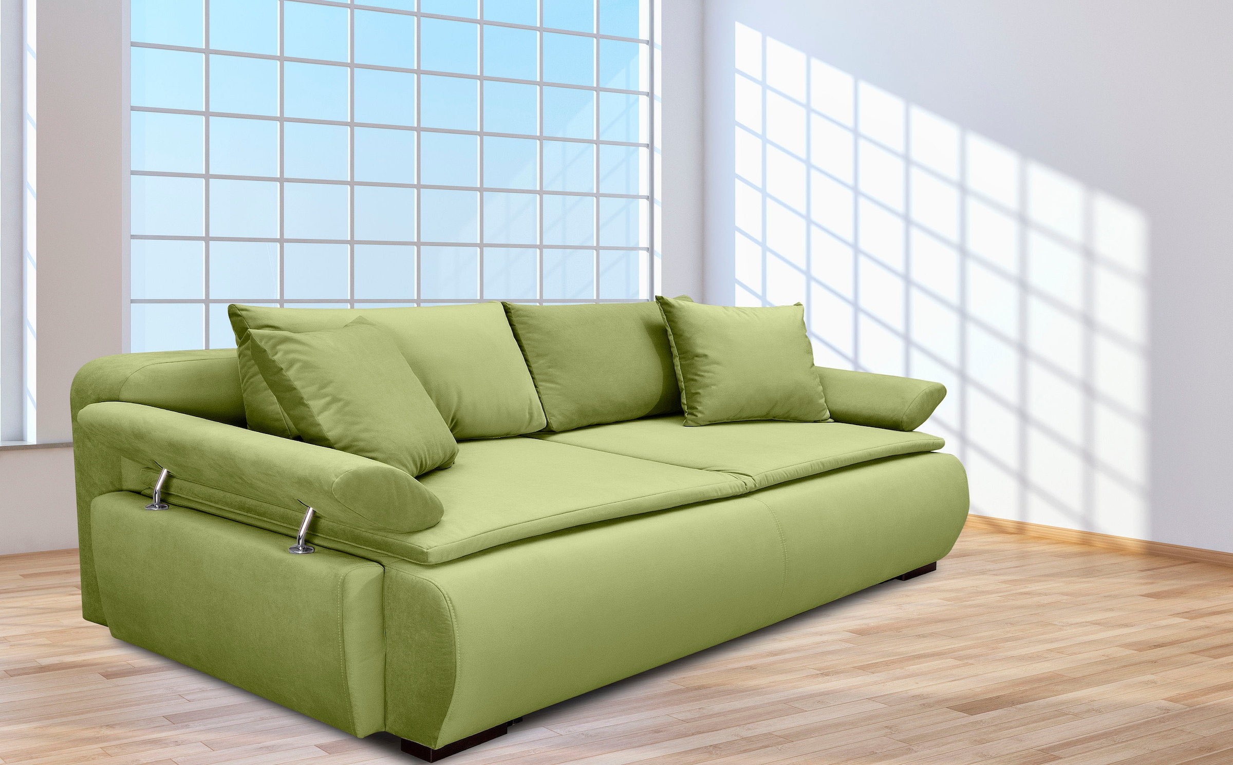 INOSIGN Schlafsofa »Romeo«, mit Boxspringaufbau, Bettfunktion & Bettkasten, Dauerschlafsofa