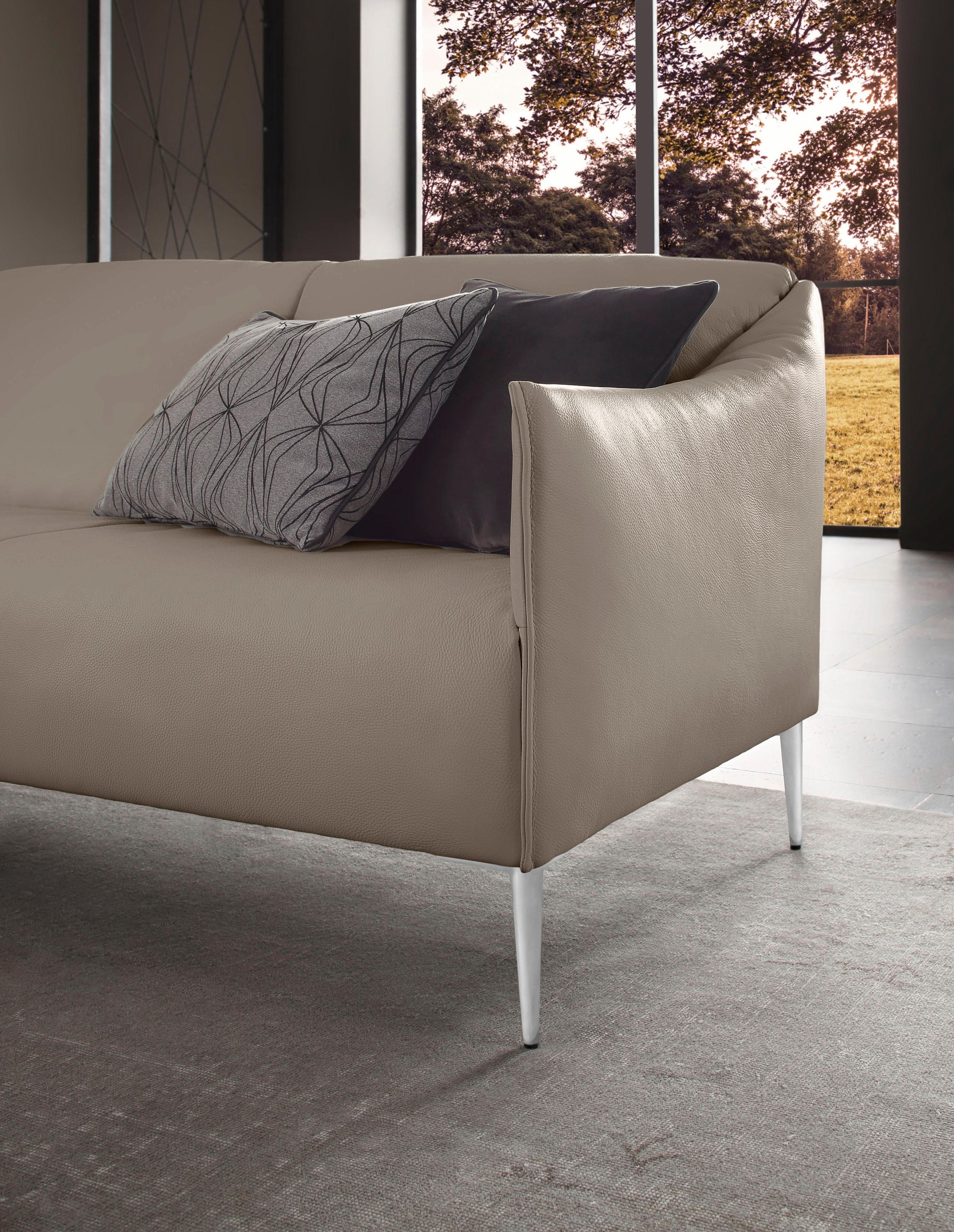 W.SCHILLIG 2,5-Sitzer »sally«, mit Metallfüßen in Chrom glänzend, Breite 194 cm