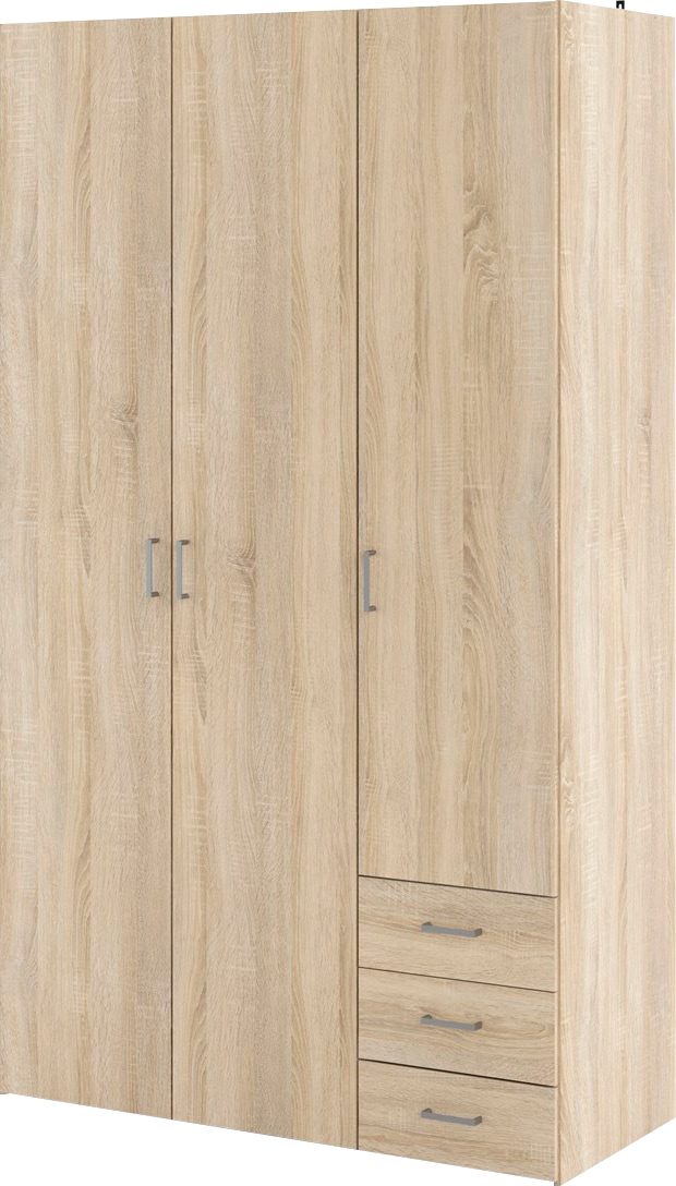 Home affaire Kinderkleiderschrank, Mit viel Stauraum, graue Stangengriffe, Gr. ca. 200,4 x 115,8 x 49,5 cm