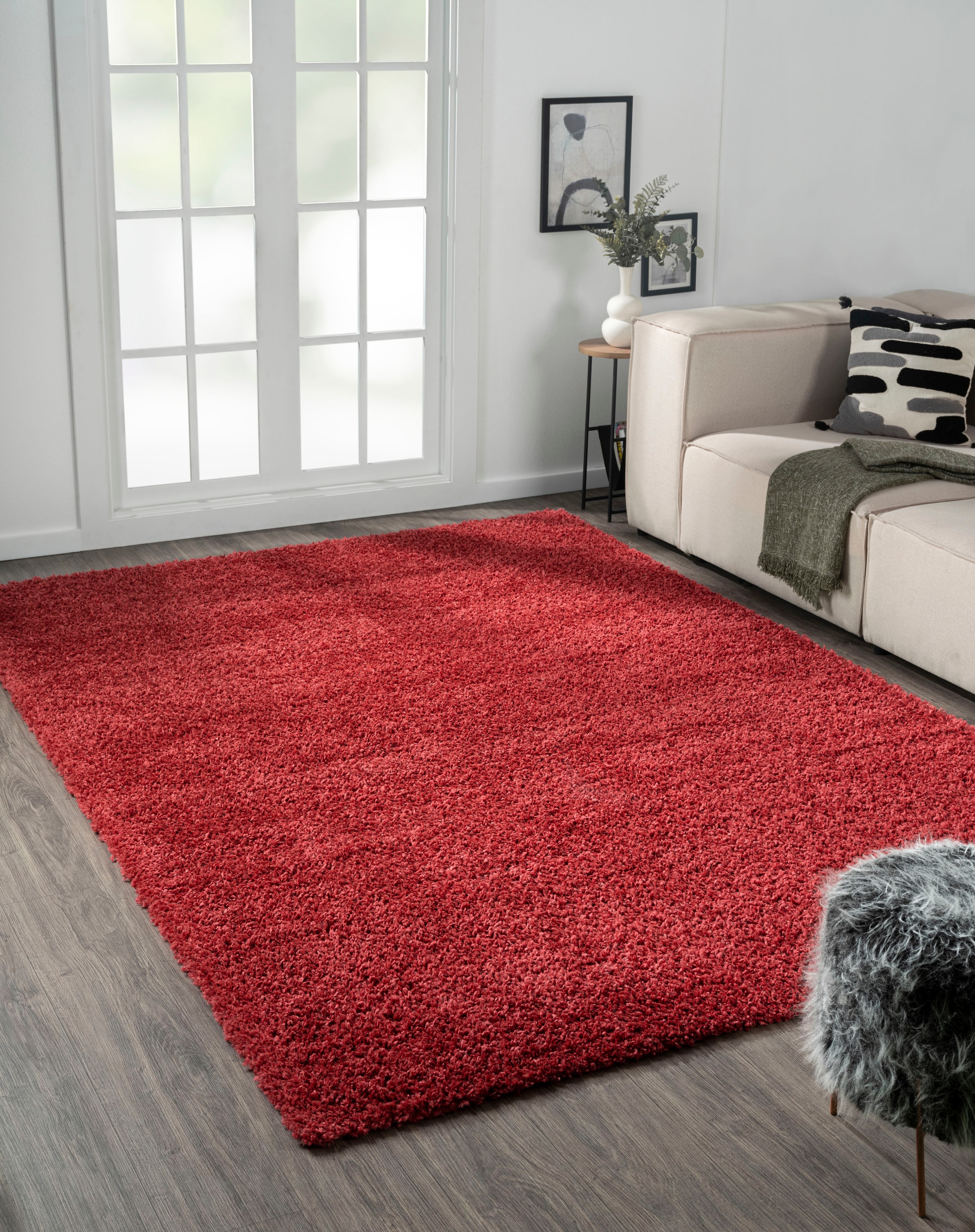 Myflair Möbel & Accessoires Hochflor-Teppich »My Shaggy«, rechteckig, 37 mm Höhe, Shaggy, Uni-Farben, leicht glänzend, Microfaser, extra flauschig