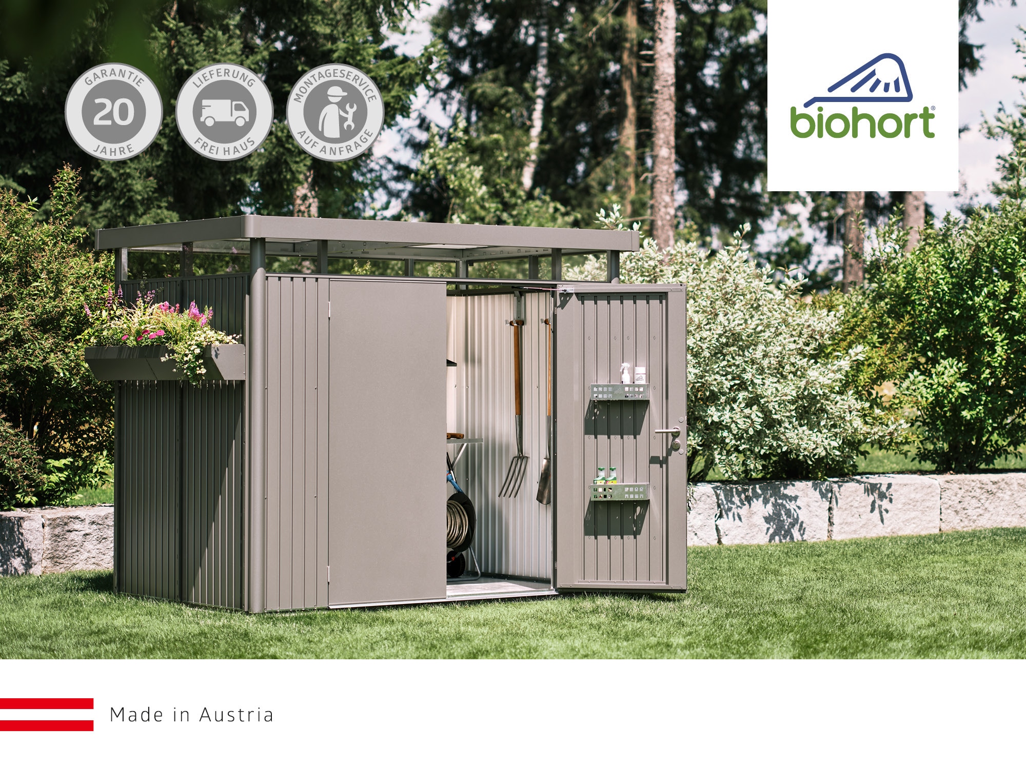 Biohort Gartenbox »FREIZEITBOX Gr. 100, verschiedene Farben«, 101x46x61 cm, Formschöne & langlebige Box