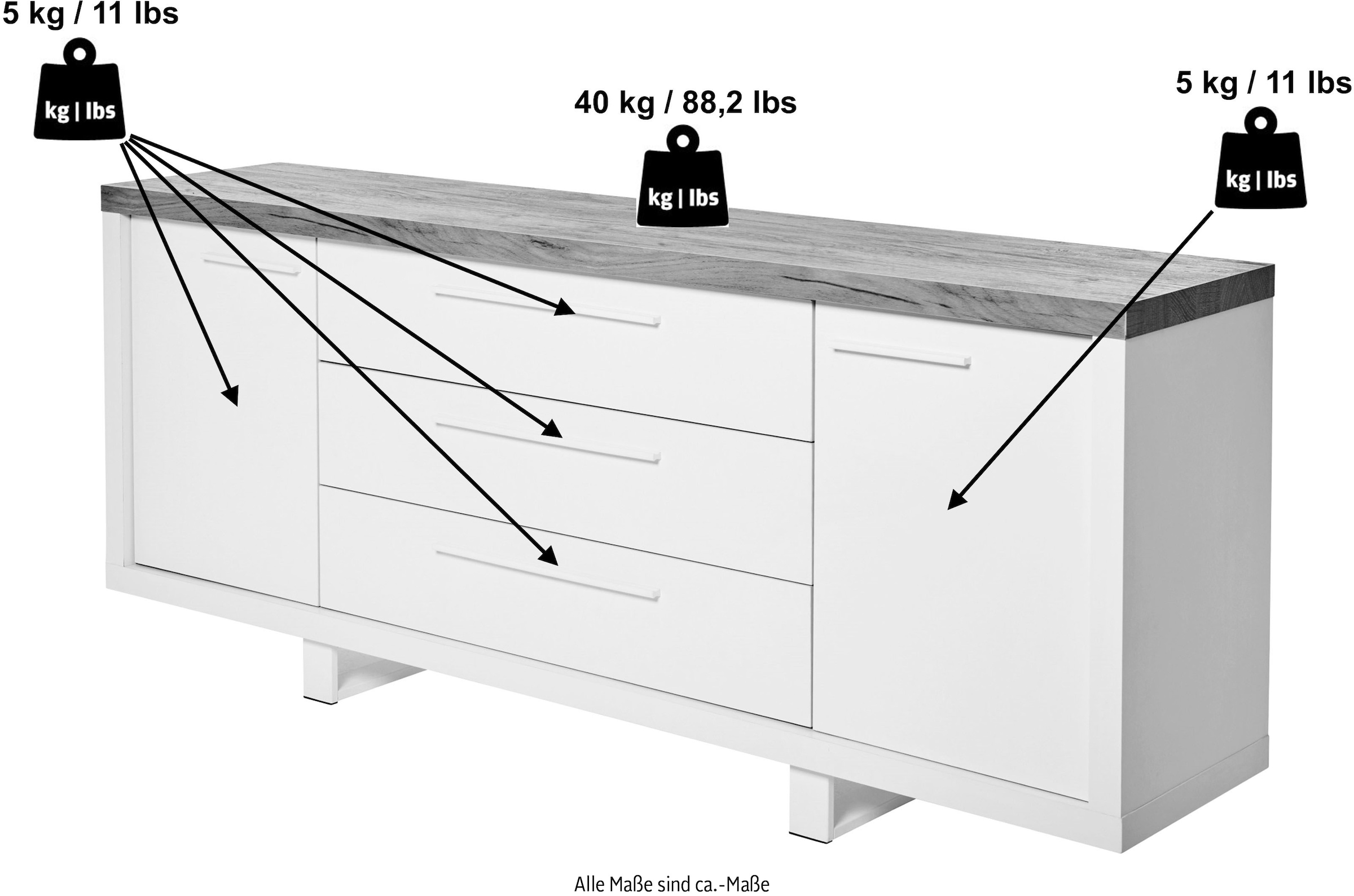 Jahnke Sideboard »SCOPE«, Breite ca. 180 cm
