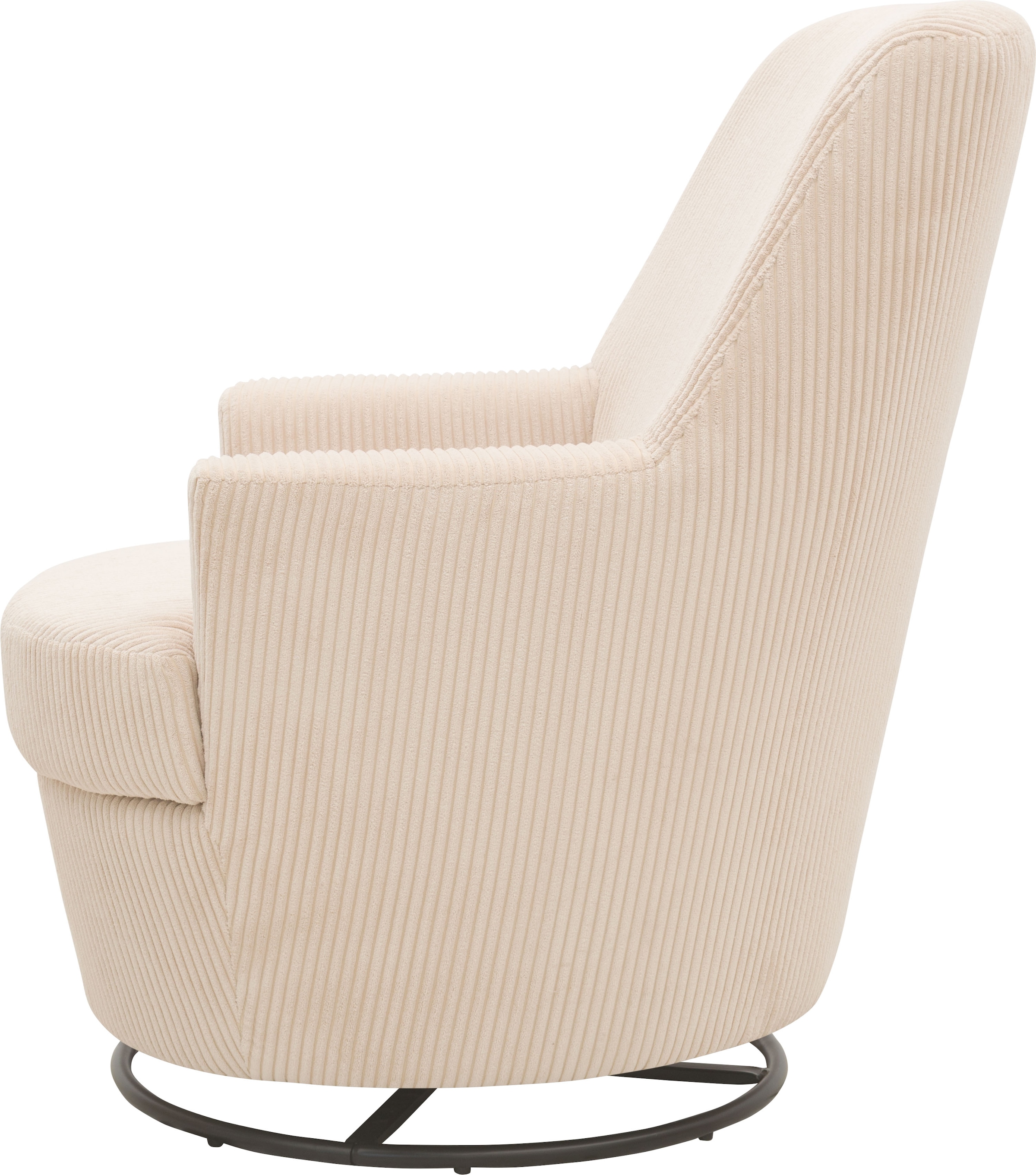 INOSIGN Drehsessel »HETTY, Drehsessel mit Wippfunktion, Lese-Sessel in Cord und Microfaser«, (1 St.), mit Federkern, auch im Set mit passendem Hocker