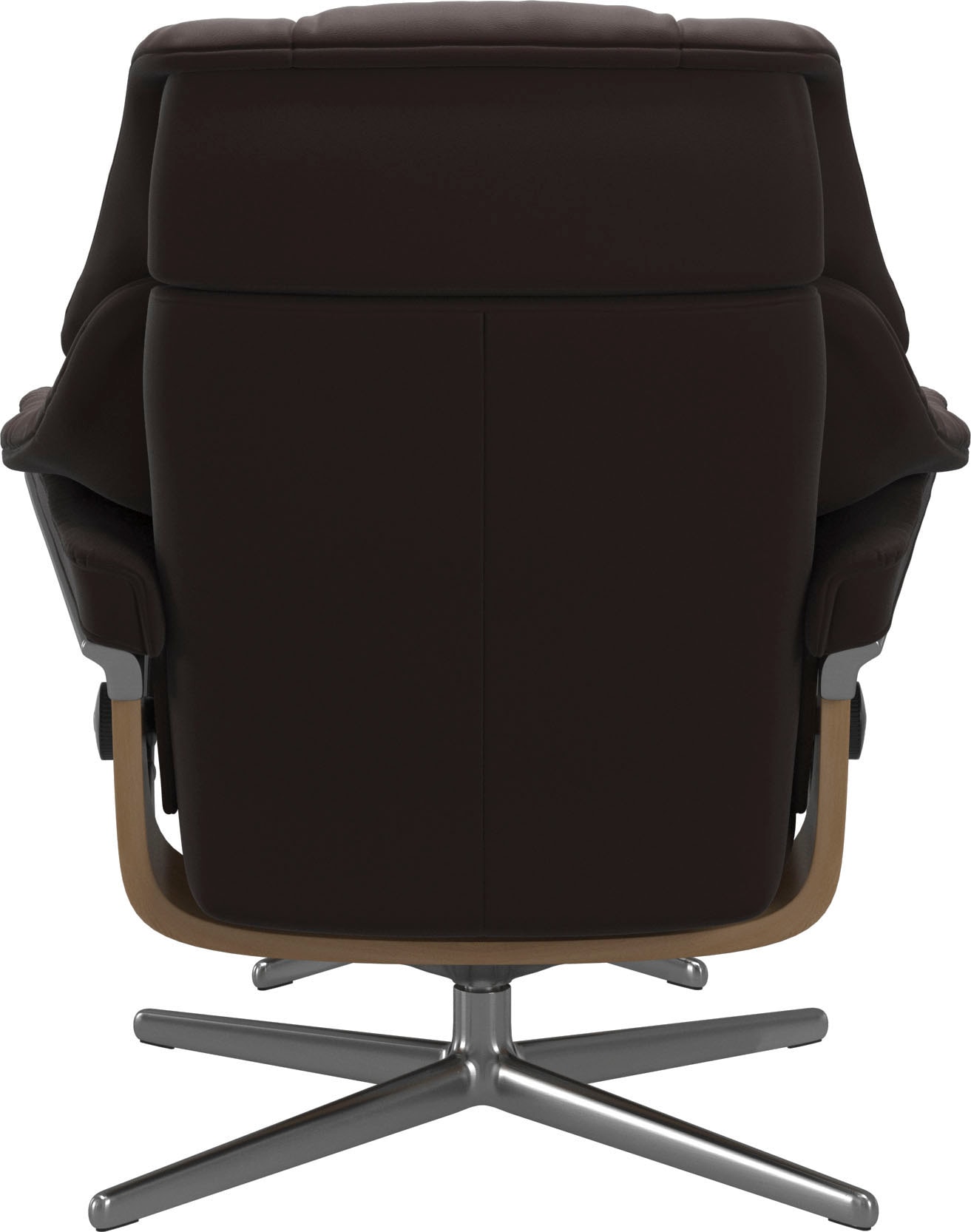 Stressless® Relaxsessel »Reno«, (Set, Relaxsessel mit Hocker), mit Hocker, mit Cross Base, Größe S, M & L, Holzakzent Eiche