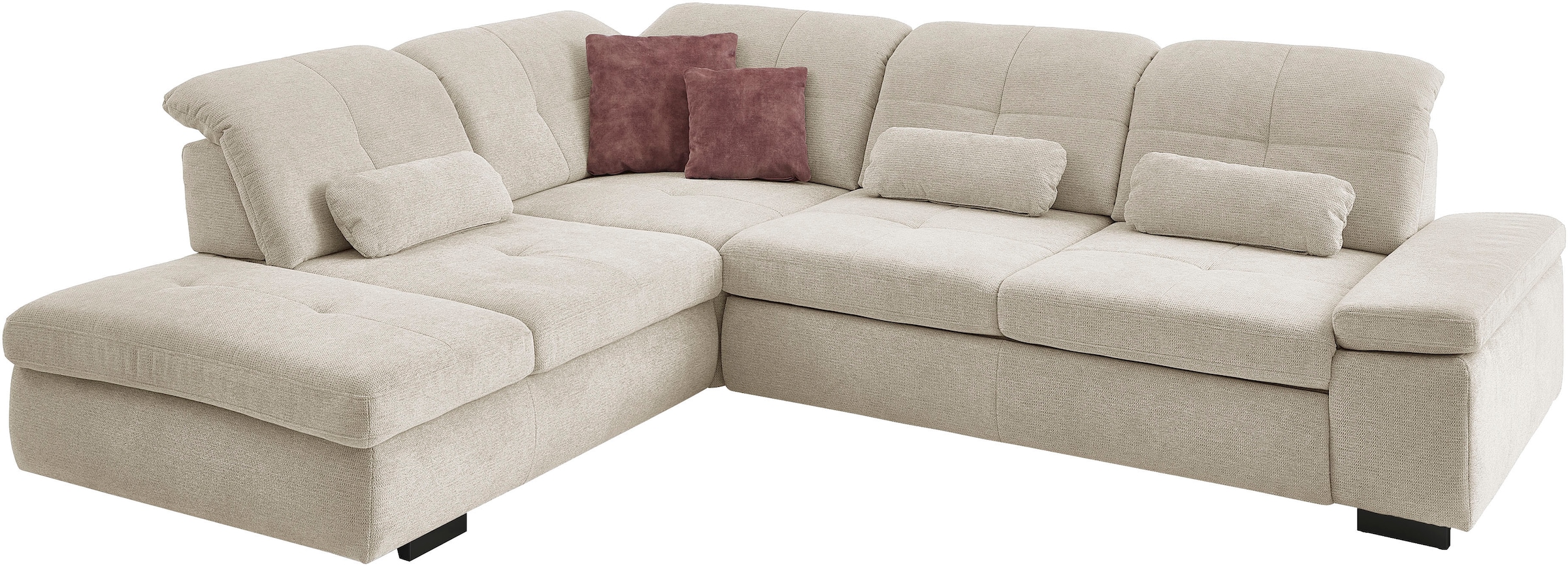 Die PlanBar Ecksofa »MP-IN16012 L-Form mit Federkern-Polsterung«, inkl. Sitztiefenverstellung, optional mit Funktionen