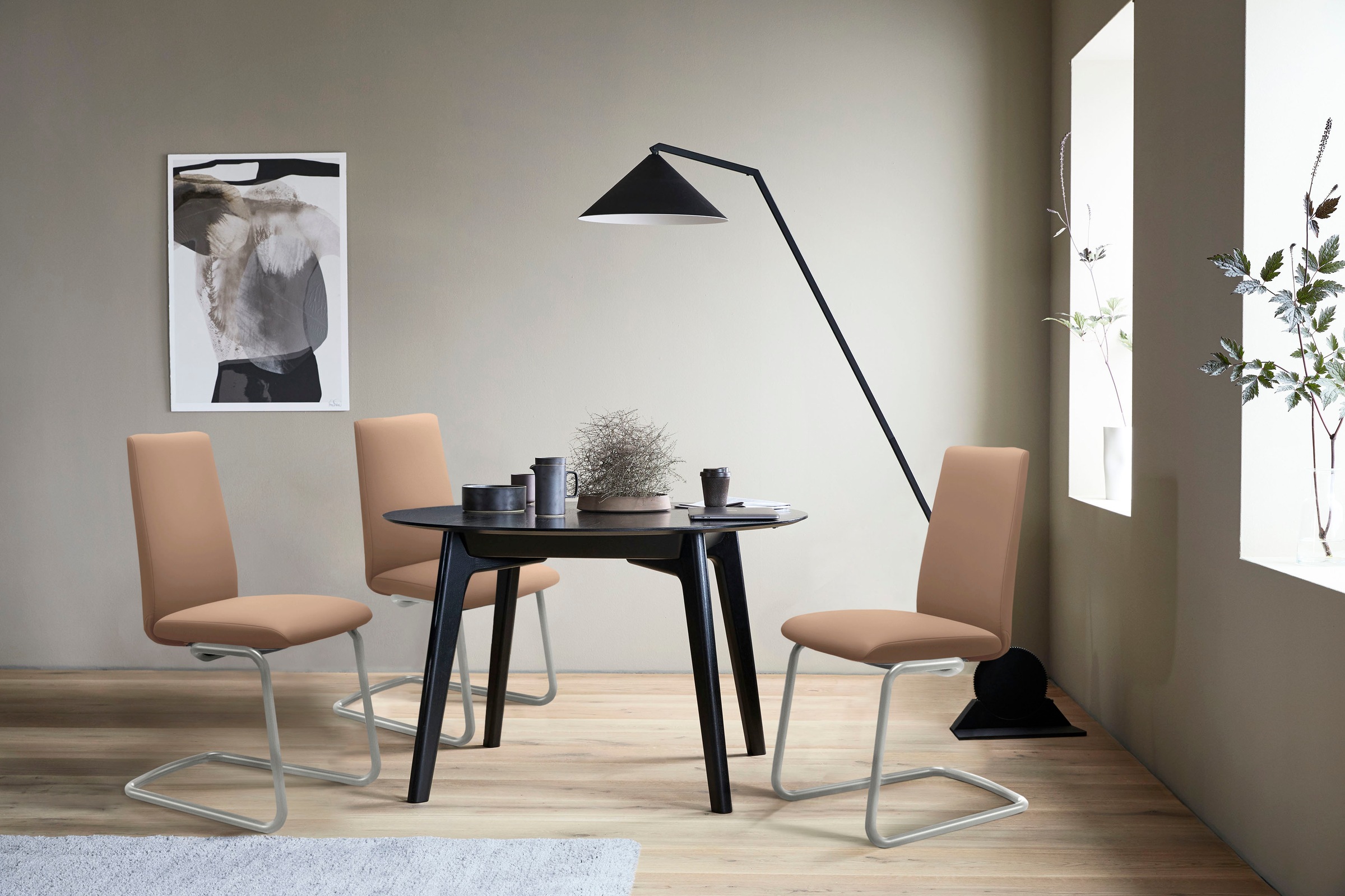 Stressless® Polsterstuhl »Laurel«, Leder PALOMA, Low Back, Größe M, mit Beinen aus Stahl in Chrom glänzend