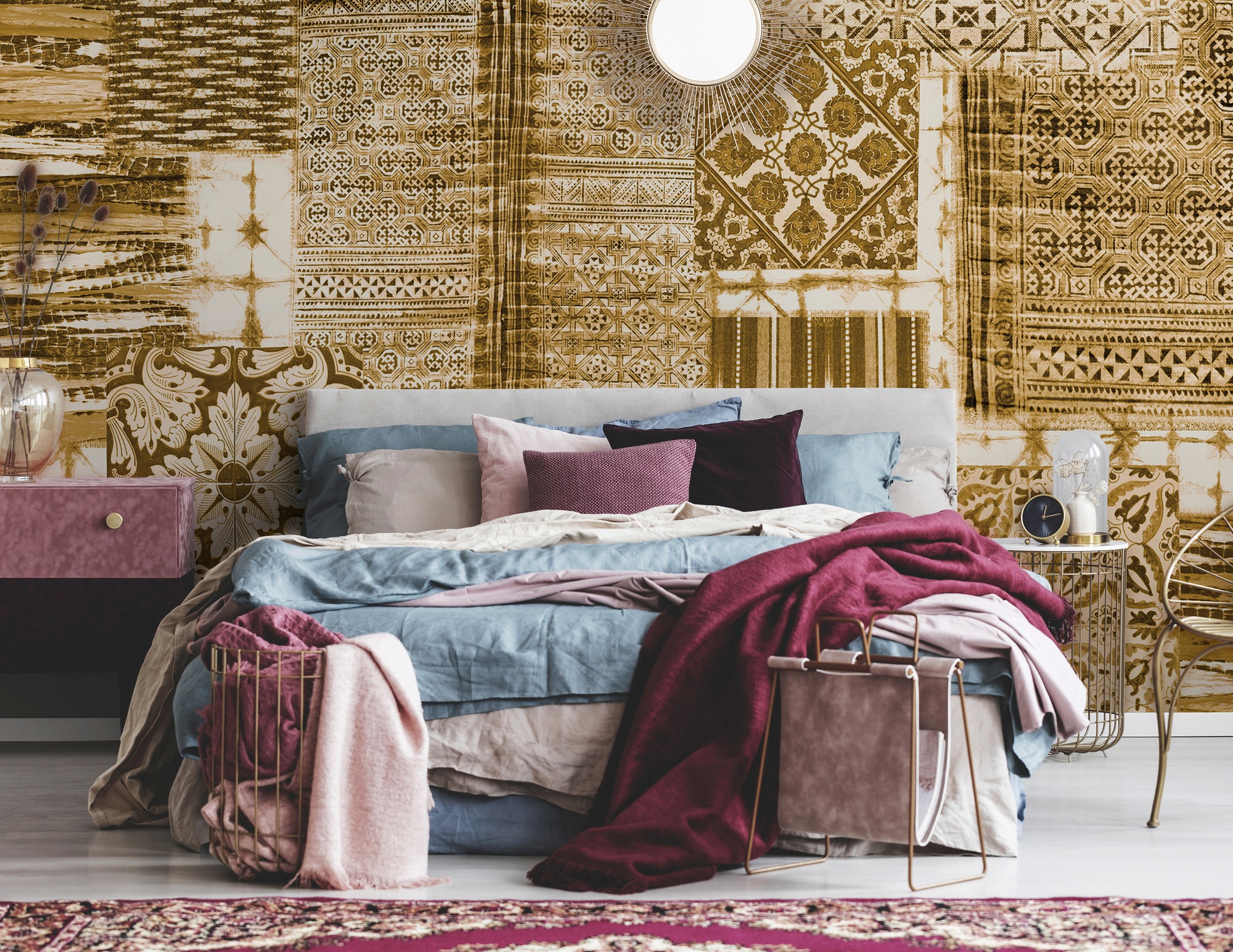 Architects Paper Fototapete »Atelier 47 Patchwork 3«, mehrfarbig, Vlies, Wand, Schräge, Decke
