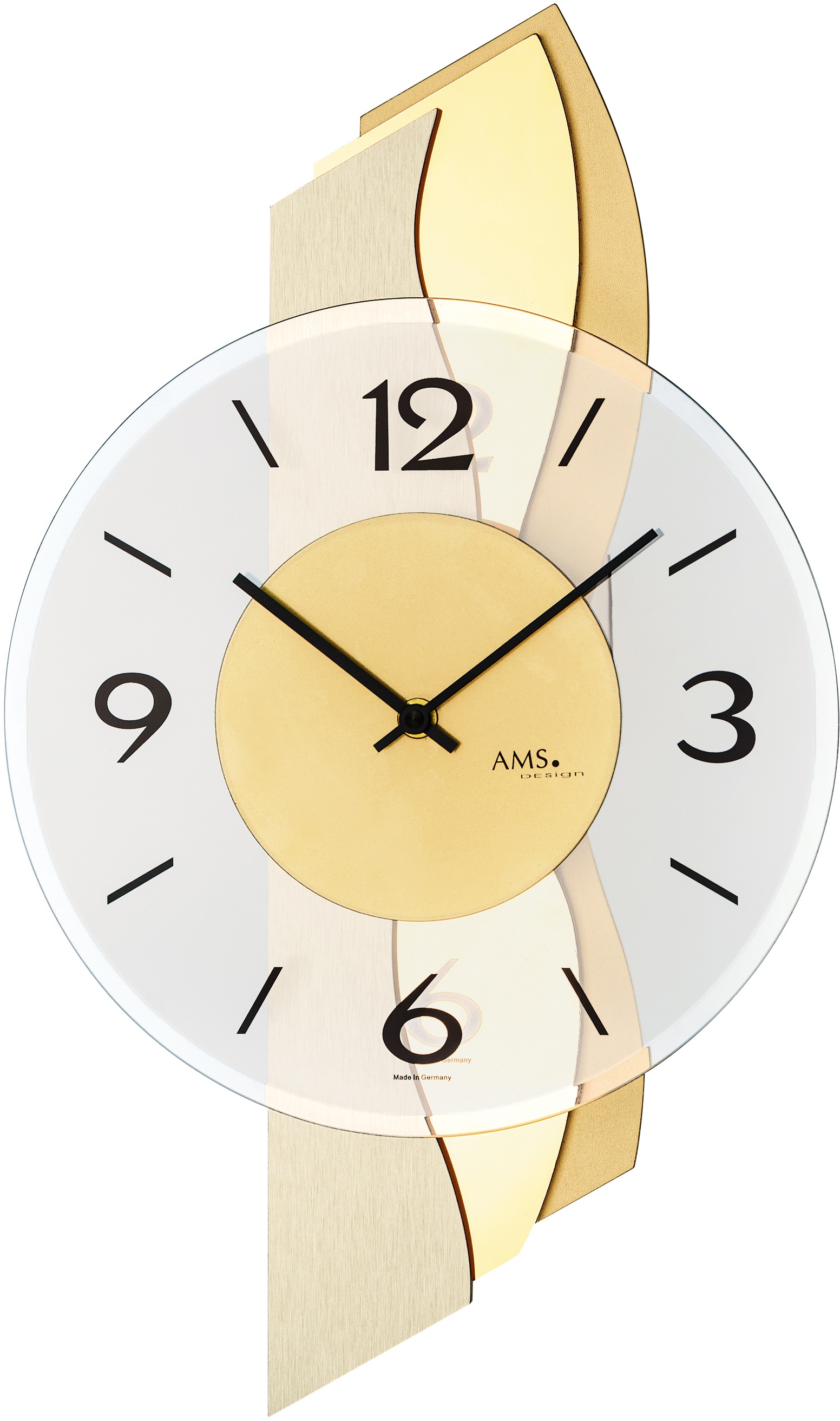 AMS Wanduhr »W9669«, Made in Germany,Holz,Wohnzimmer,Esszimmer,Küche,Arbeitszimmer,Flur