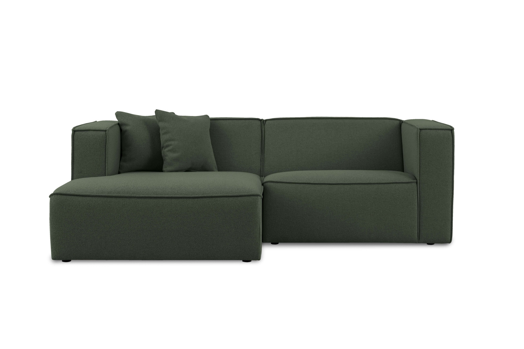 OTTO home Ecksofa »Tammie«, Breite 222 cm, Webstoff fein, bodentief, mit Wellenunterfederung