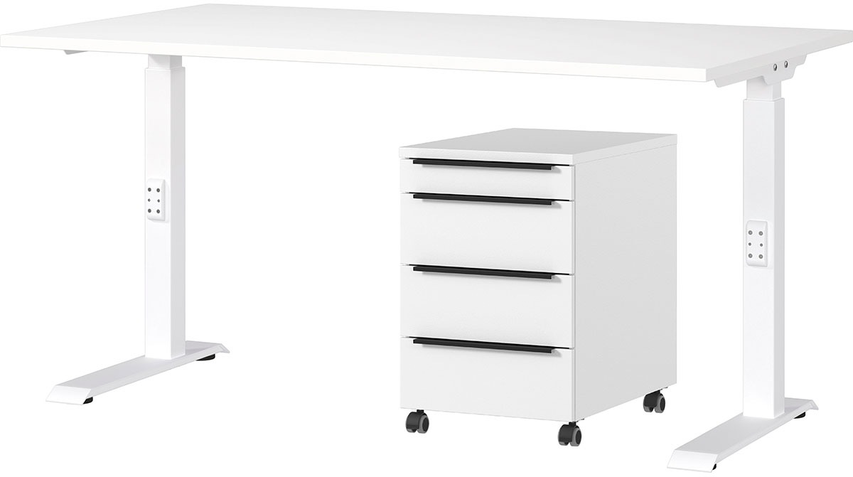 GERMANIA Büromöbel-Set »Mailand«, 2-teiliges Set: Schreibtisch + Rollcontai günstig online kaufen