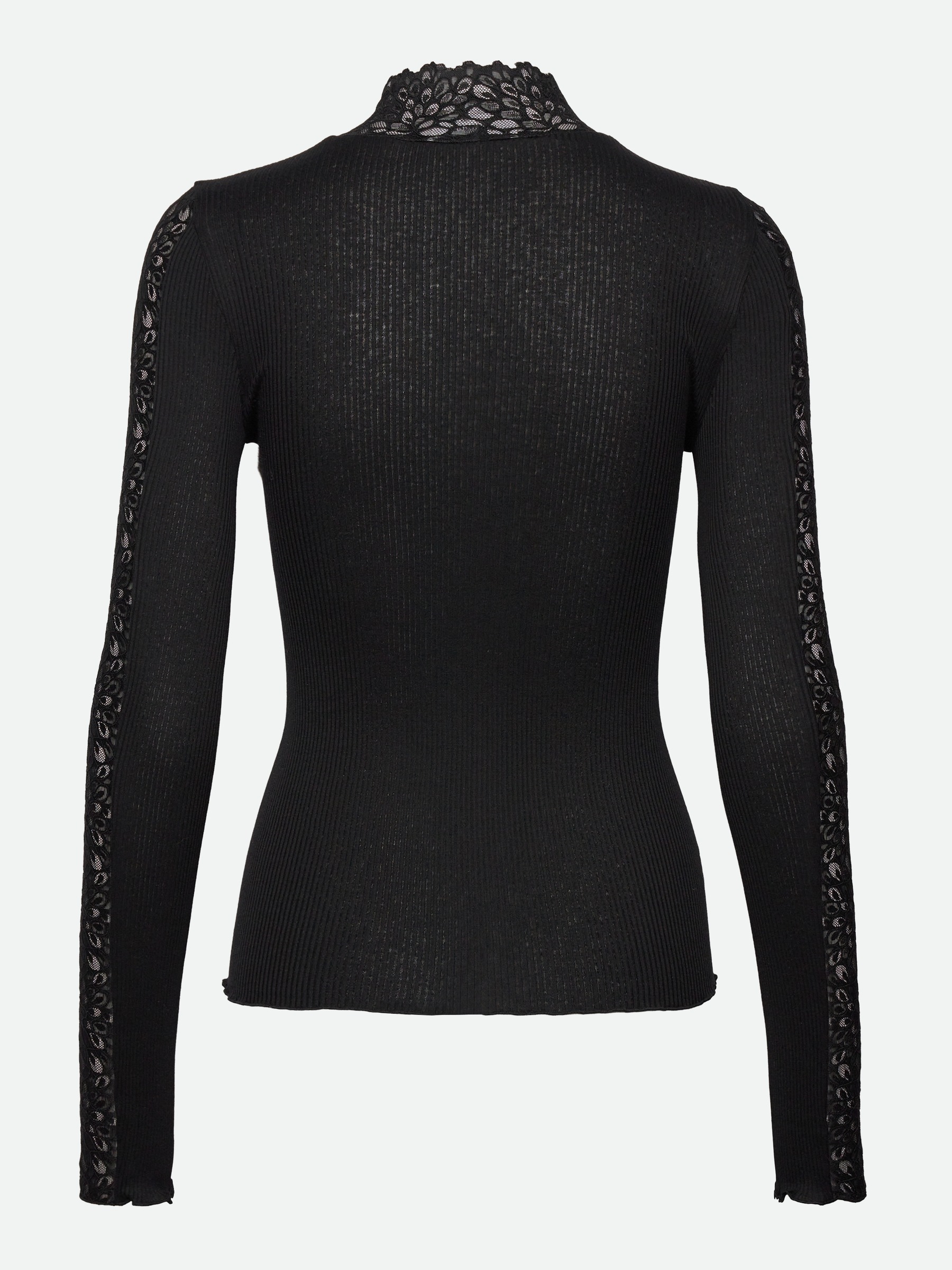 rosemunde Longsleeve »Beatha lace longsleeve«, Wunderschöne durchlaufende Vintage-Spitze an Kragen und Ärmeln