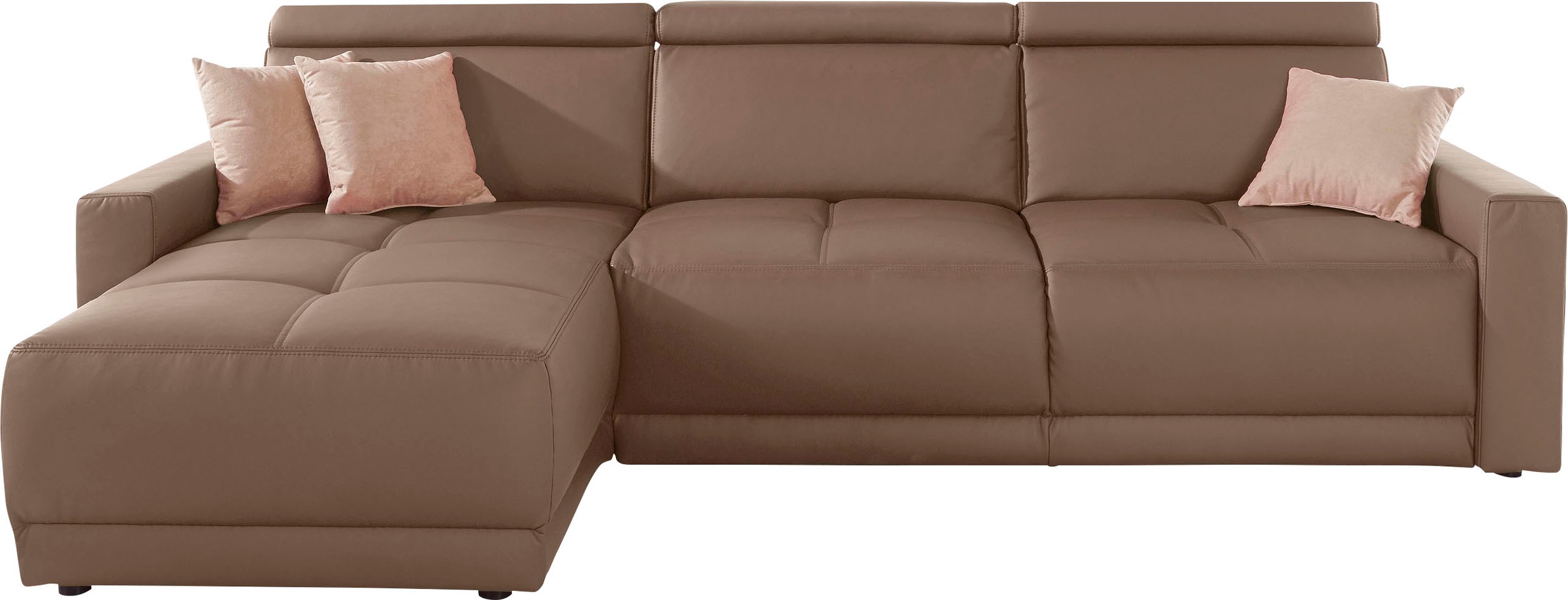 DOMO collection Ecksofa »Ava mit moderner Sitzheftung & toller Doppelnaht, günstig online kaufen