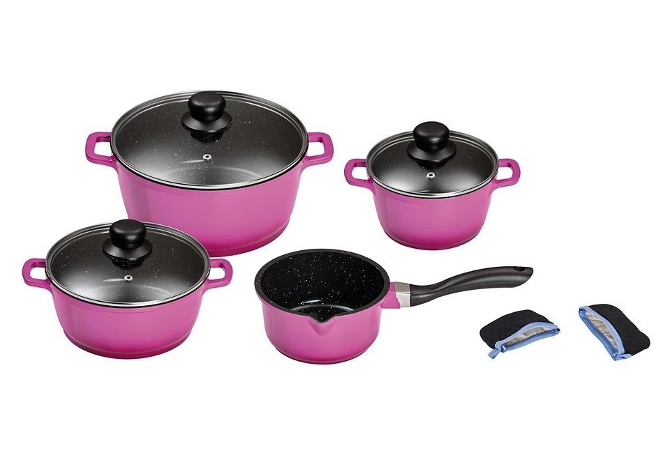 KING Topf-Set Set, je 1 Kochtopf Ø 16/20/24 cm, 1x Stielkasserolle Ø 16 cm, günstig online kaufen