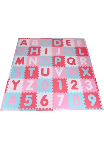 Puzzle »Alphabet + Zahlen, Pink-rosa«