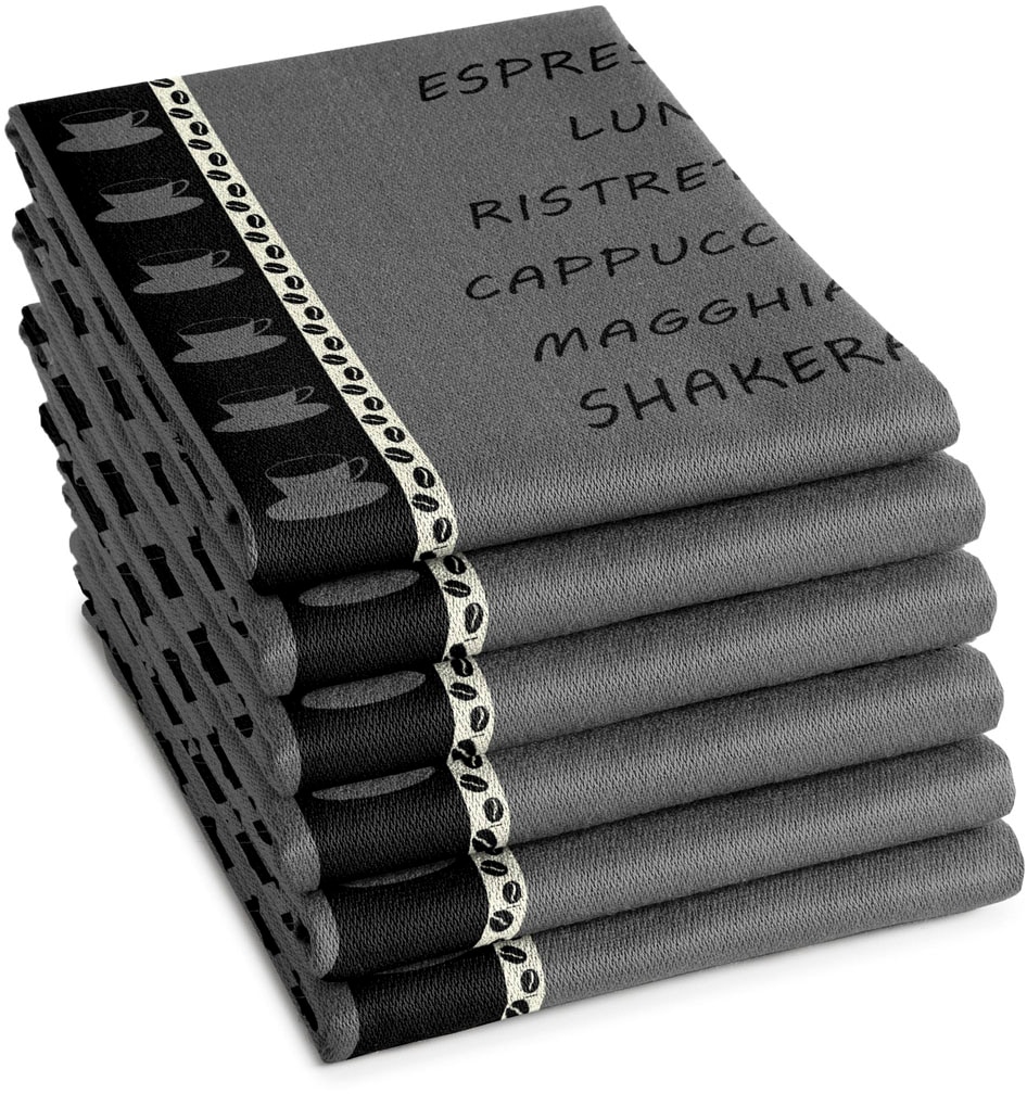 DDDDD Geschirrtuch »DDDDD Ristretto Geschirrtuch Anthrazit (6er-Pack)« schn günstig online kaufen