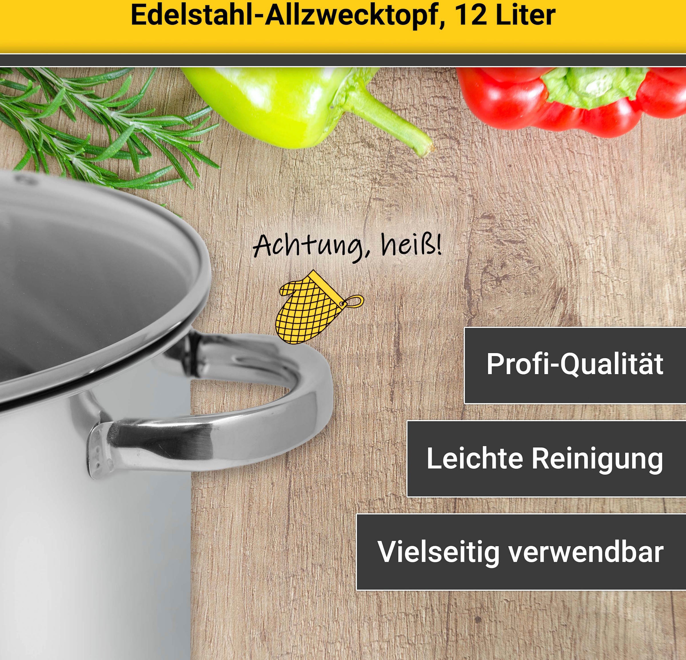 Krüger Kochtopf Edelstahl