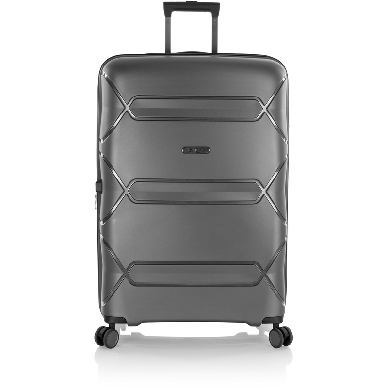 HEYS Hartschalen-Trolley »Milos, verschiedene Größen und Farben« 95 l 4 Rollen x Joachim Llambi Hartschalen-Koffer Volumenerweiterung grau