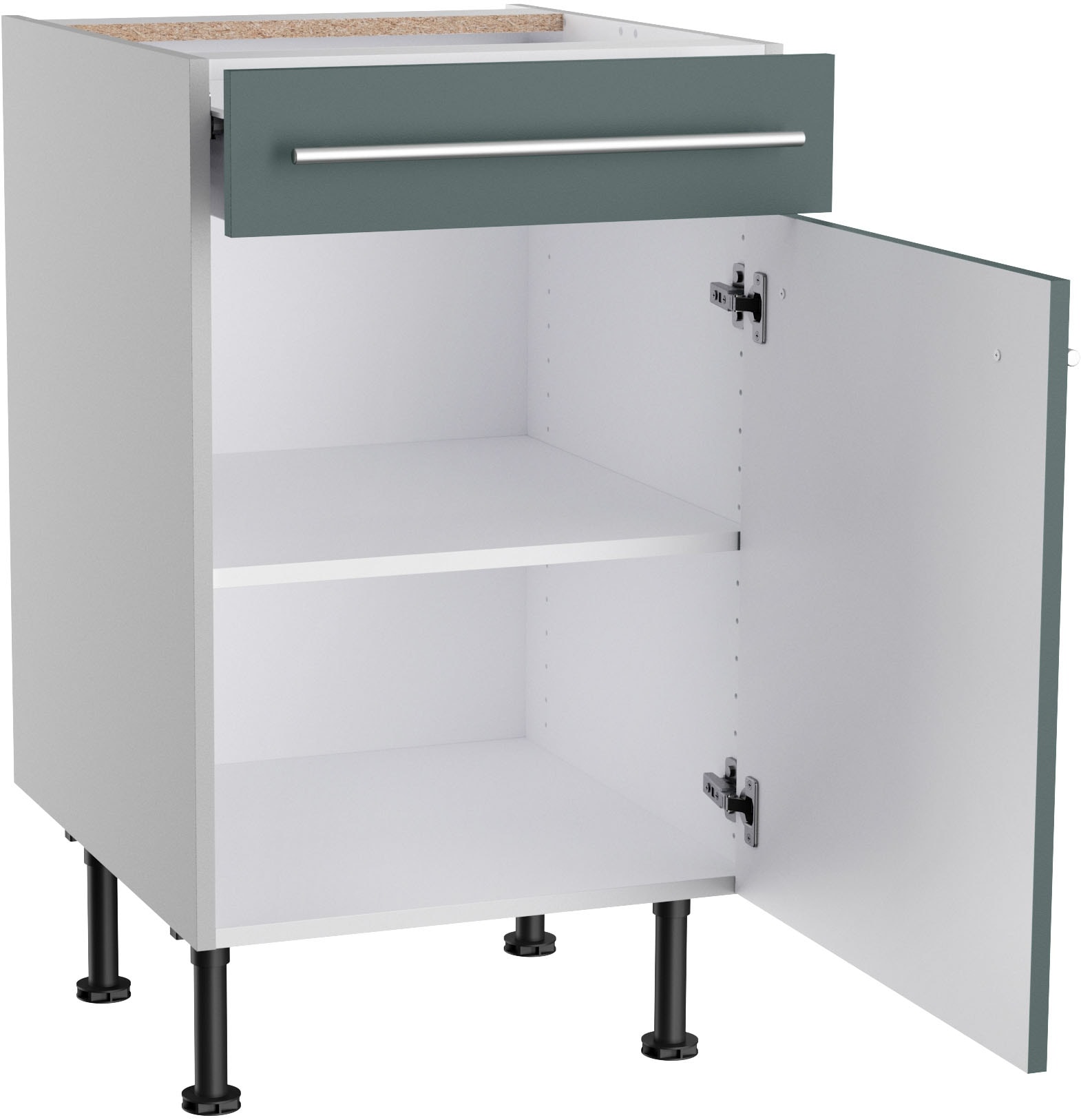 KOCHSTATION Unterschrank »KS-Bern2«, Breite 50 cm, 1 Tür, 1 Schubkasten, 1 Einlegeboden