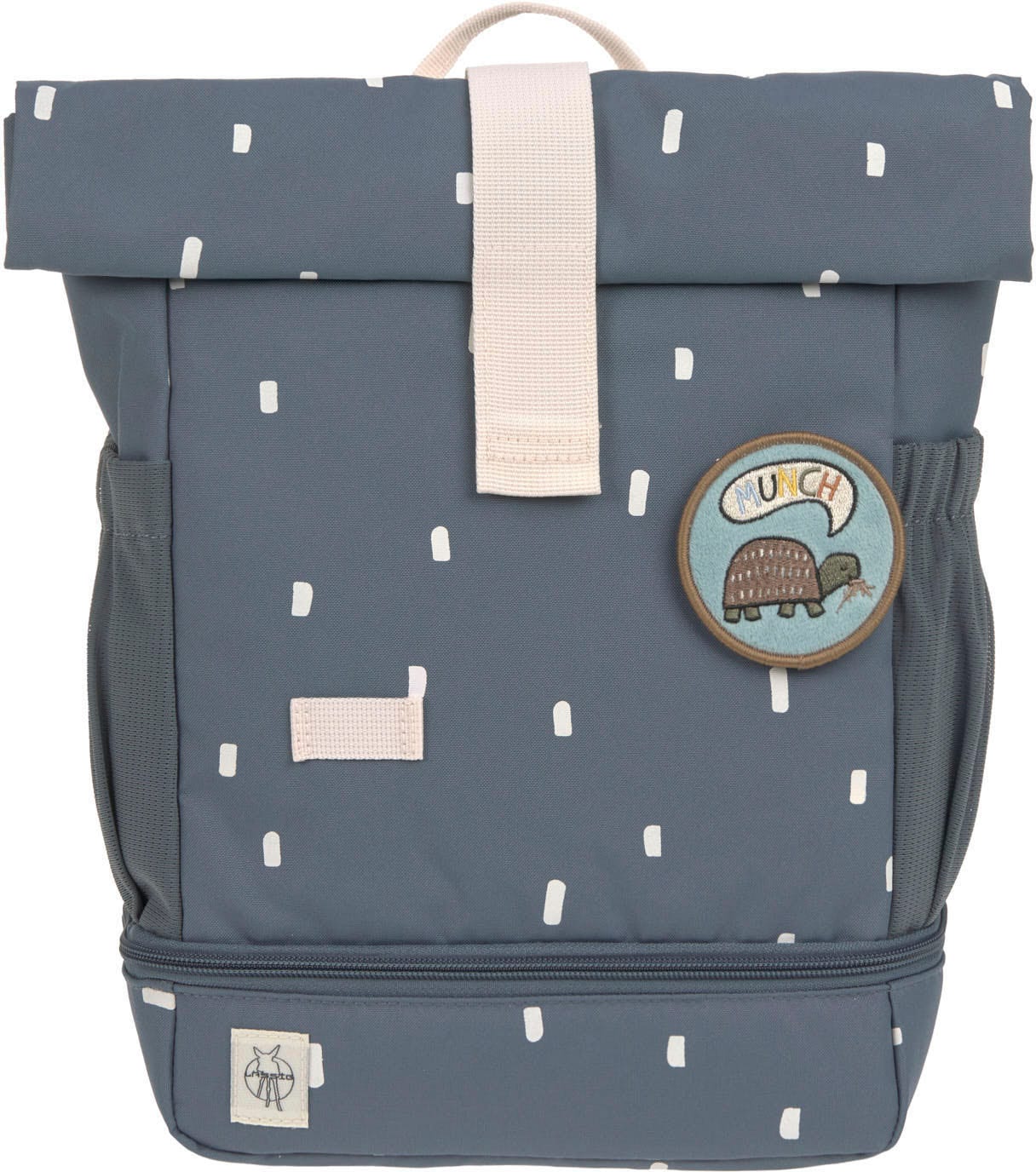 LÄSSIG Kinderrucksack »Happy Prints, Mini Rolltop, Midnight Blue«, Reflektoren