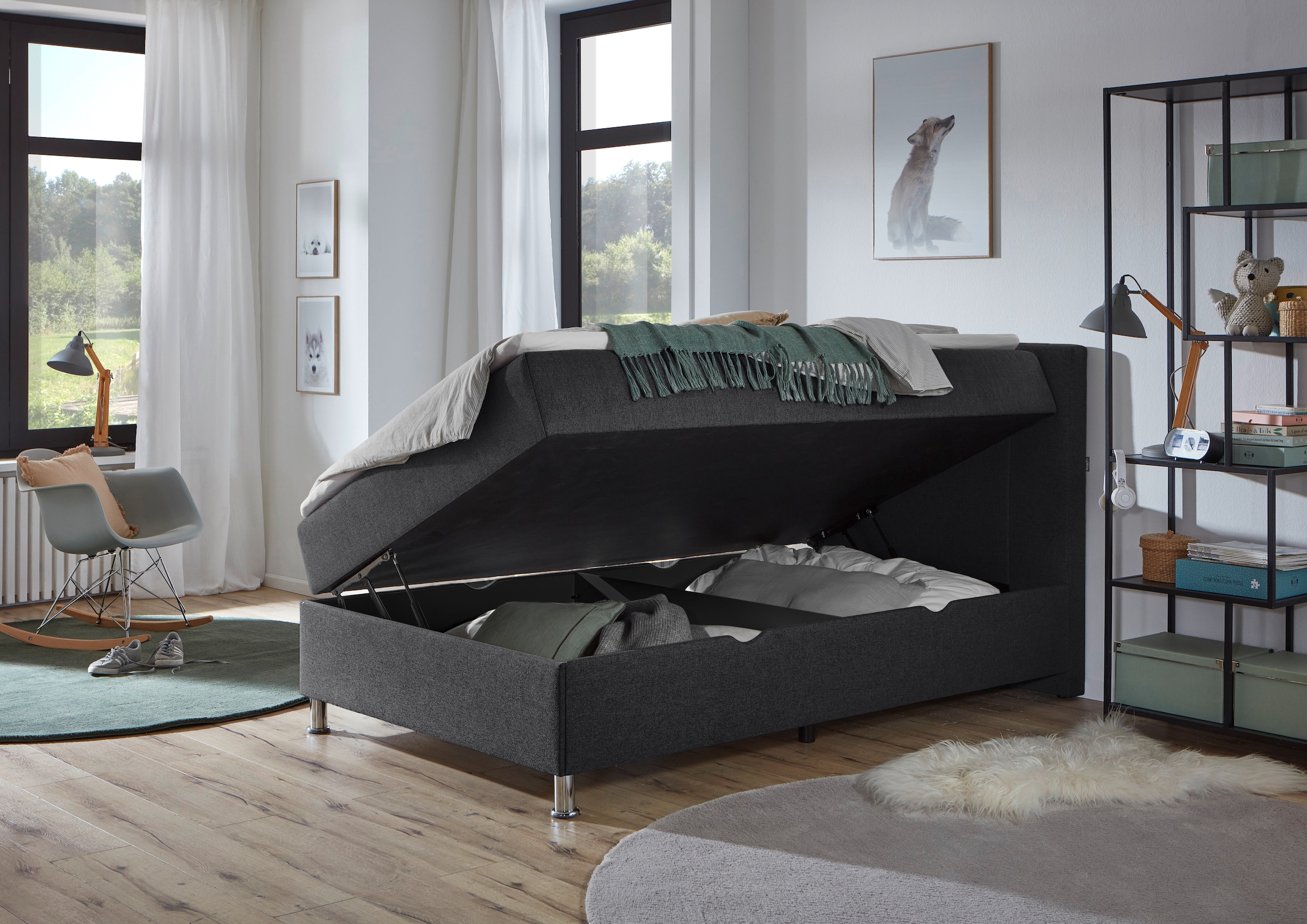 INOSIGN Boxbett »Escalon mit Bettkasten, inkl. Topper«