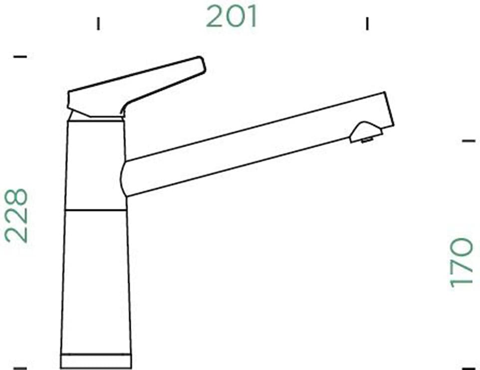 Schock Küchenarmatur »SC-510 FA ND« Niederdruck, Festauslauf, Schwenkbereich 360°