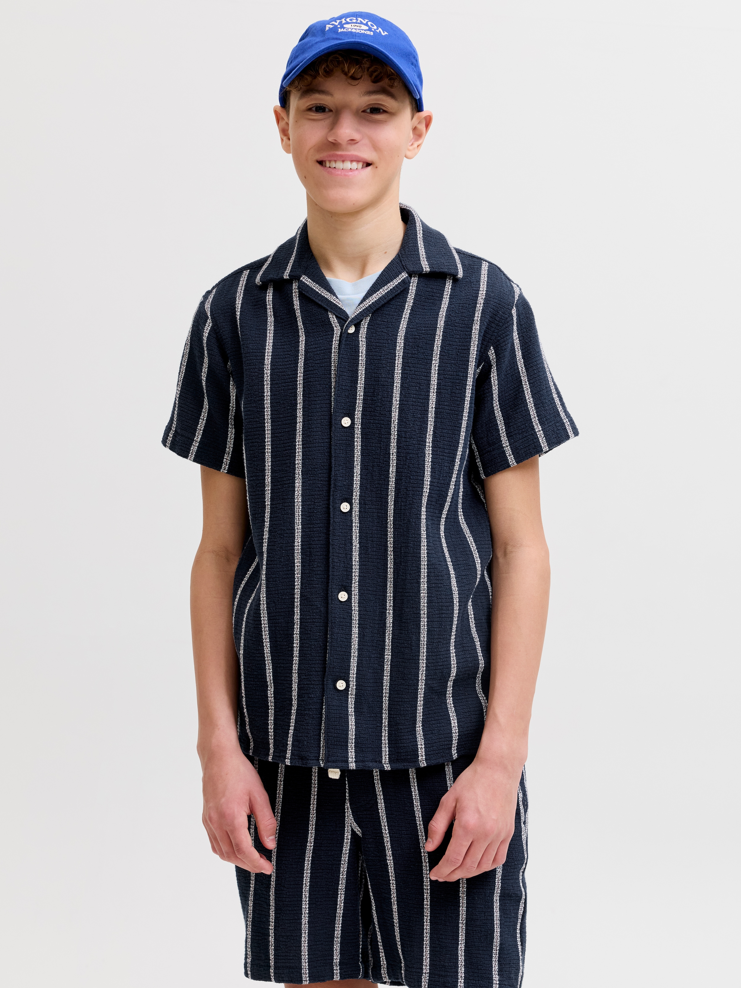 Jack & Jones Junior Kurzarmhemd »JORCOBA STRIPE RESORT SHIRT SS SN JNR«