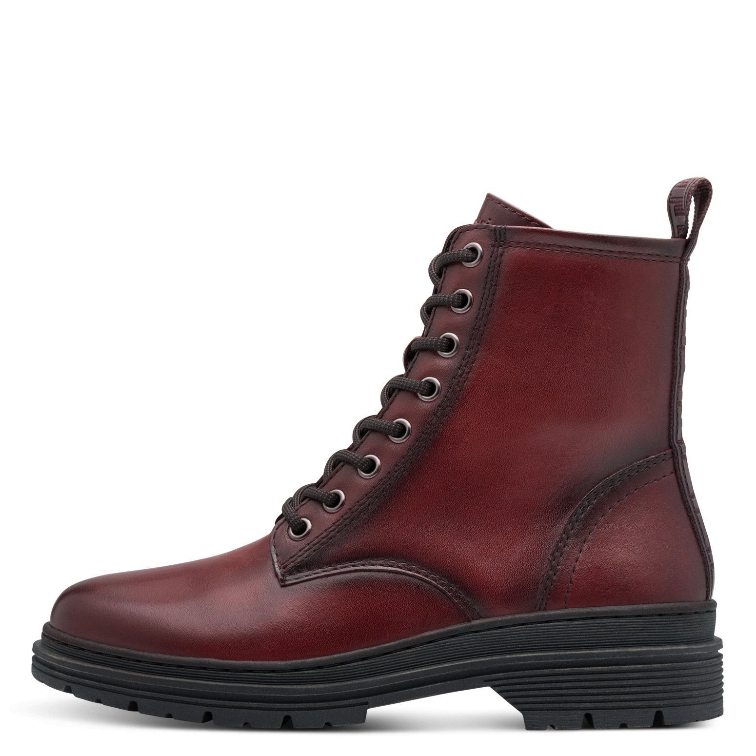 Tamaris Schnürboots, Blockabsatz, Schnürstiefelette in angesagter Used Optik