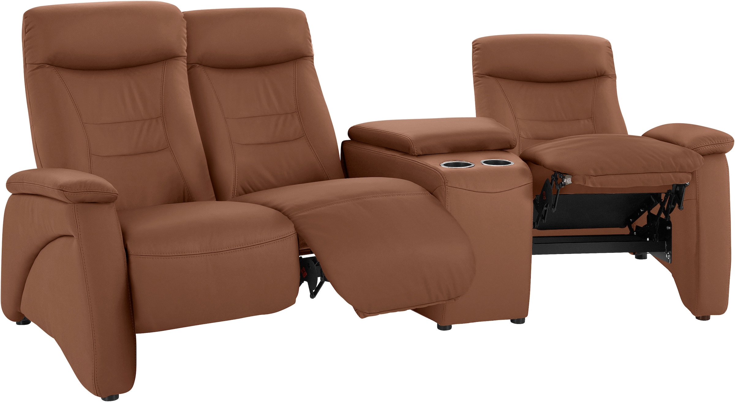 exxpo - sofa fashion 3-Sitzer »Ascoli, Kinosofa mit hohem Sitzkomfort, bequeme Armlehnen«, inkl. Relaxfunktion, Ablage und Staufach, hohe Rückenlehne