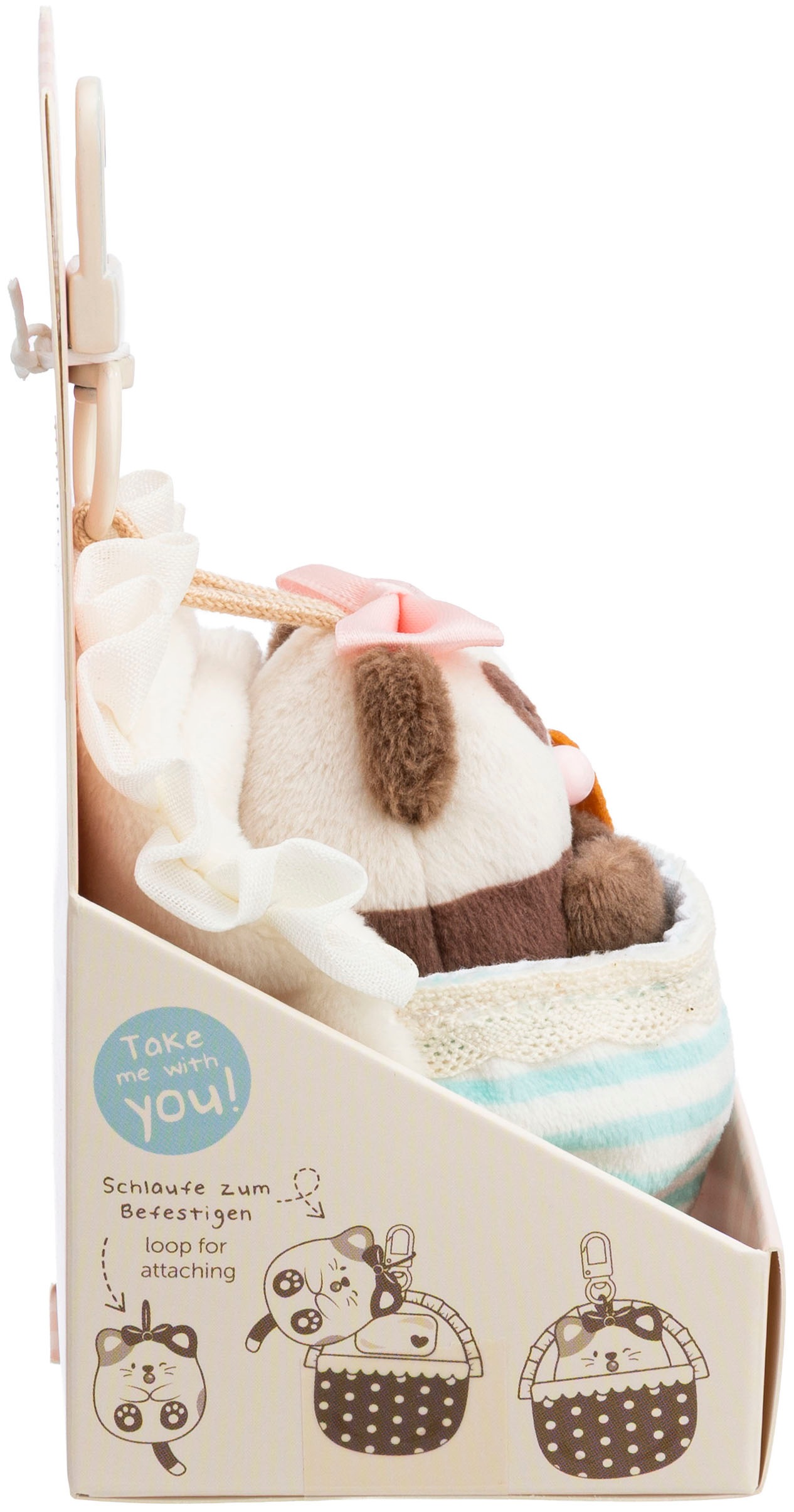 Nici Kuscheltier »mymochi, Set Panda Kono 7cm mit Breischale & Bettchen mit Karabiner« in Geschenkbox