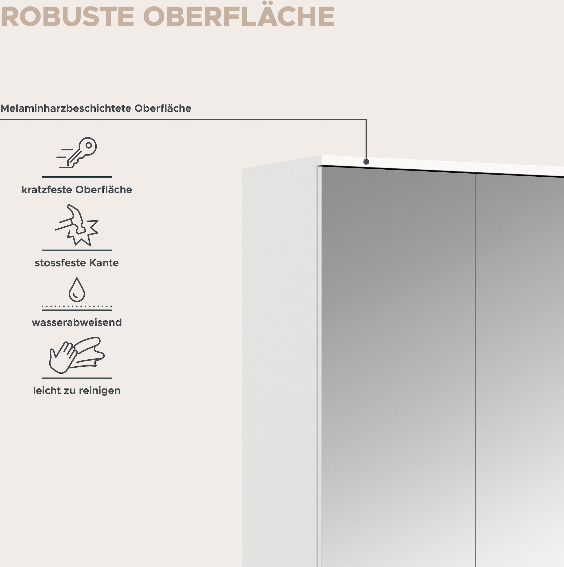 INOSIGN Garderoben-Set »Trondheim, Breite 243 cm, 5-teilig, bestehend aus:«, (Set, 4 St.), 2x Garderobenschrank, 1 Kommode, 1 Garderobenstange, 1 Ablageboden