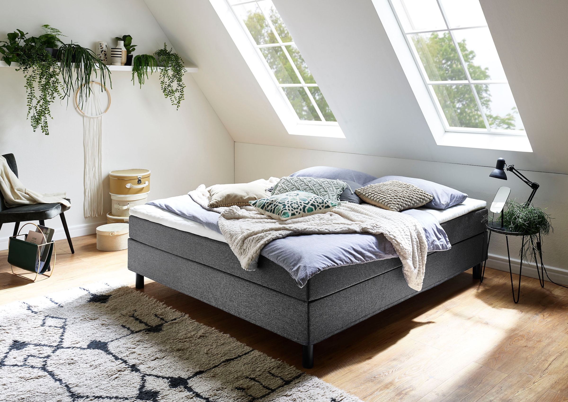 Bild von ATLANTIC home collection Boxbett »Happy«, ohne Kopfteil, mit Topper, wahlweise mit oder ohne Bettwaren