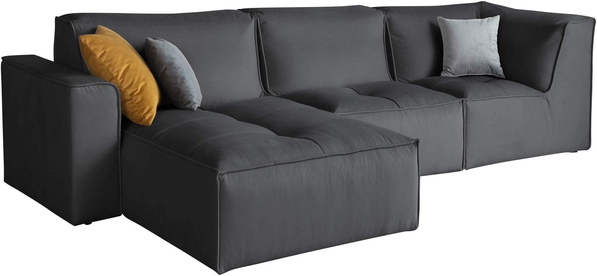RAUM.ID Ecksofa »Monolid L-Form«, (4 St.), Module einzeln für individuelle Zusammenstellung, Bezug in Teddy-Optik