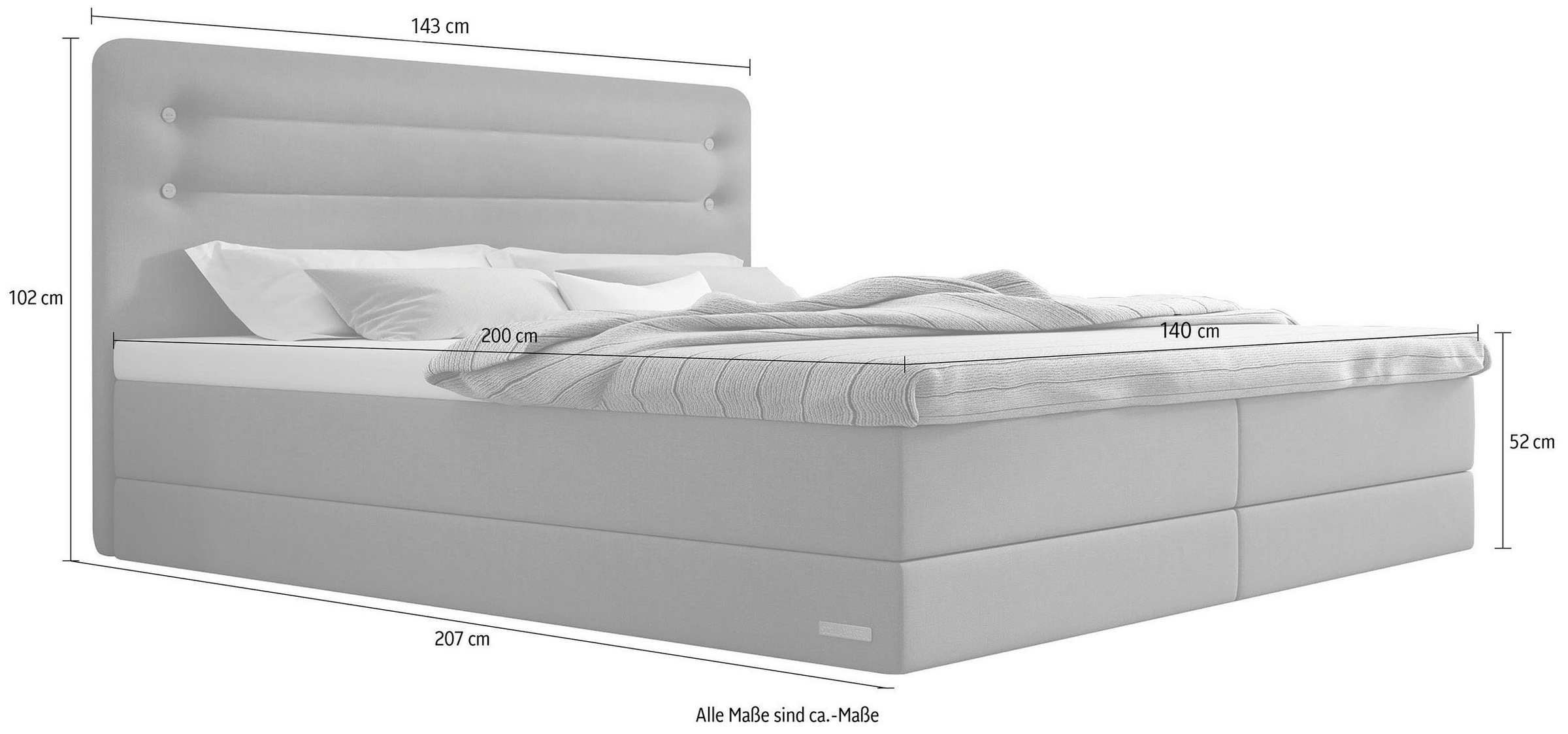 8. Bild von Schlaraffia Boxspringbett »Fidelio«, inkl. BULTEX® Topper, Fuß in Schwebeoptik