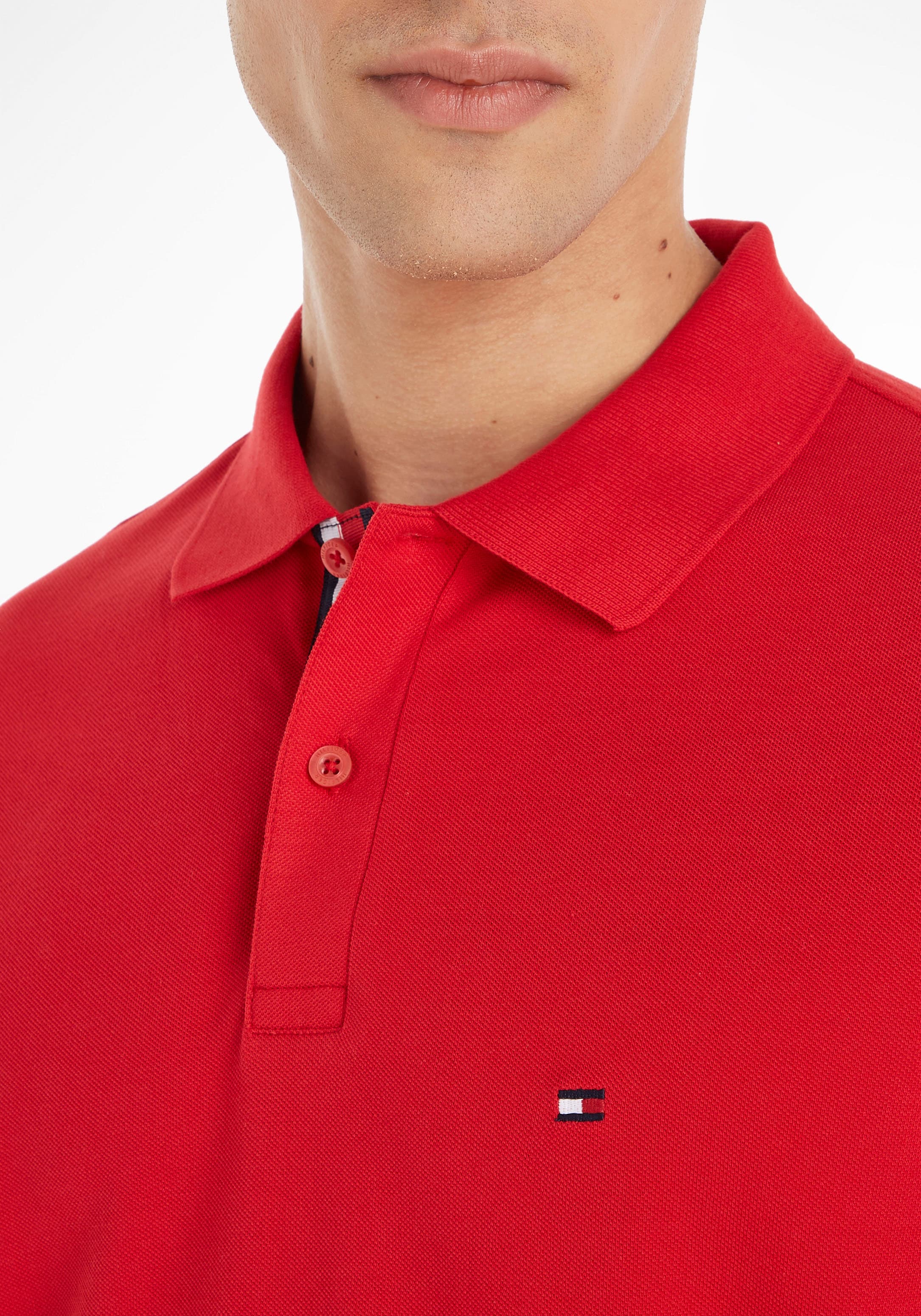 Tommy Hilfiger Poloshirt »RWB TAPE PLACKET REGULAR POLO«, mit Logotape am  Kragen online kaufen