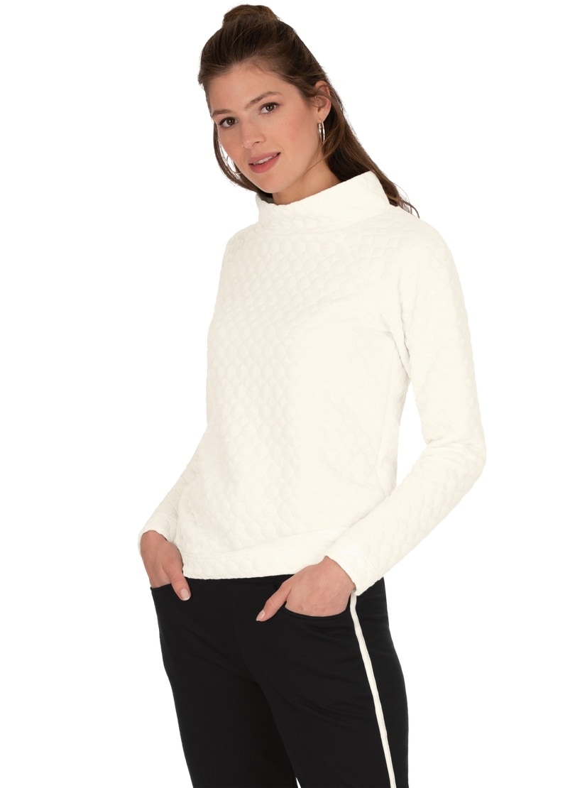 Trigema Sweater »TRIGEMA Jaquard-Pullover in Waben-Optik«