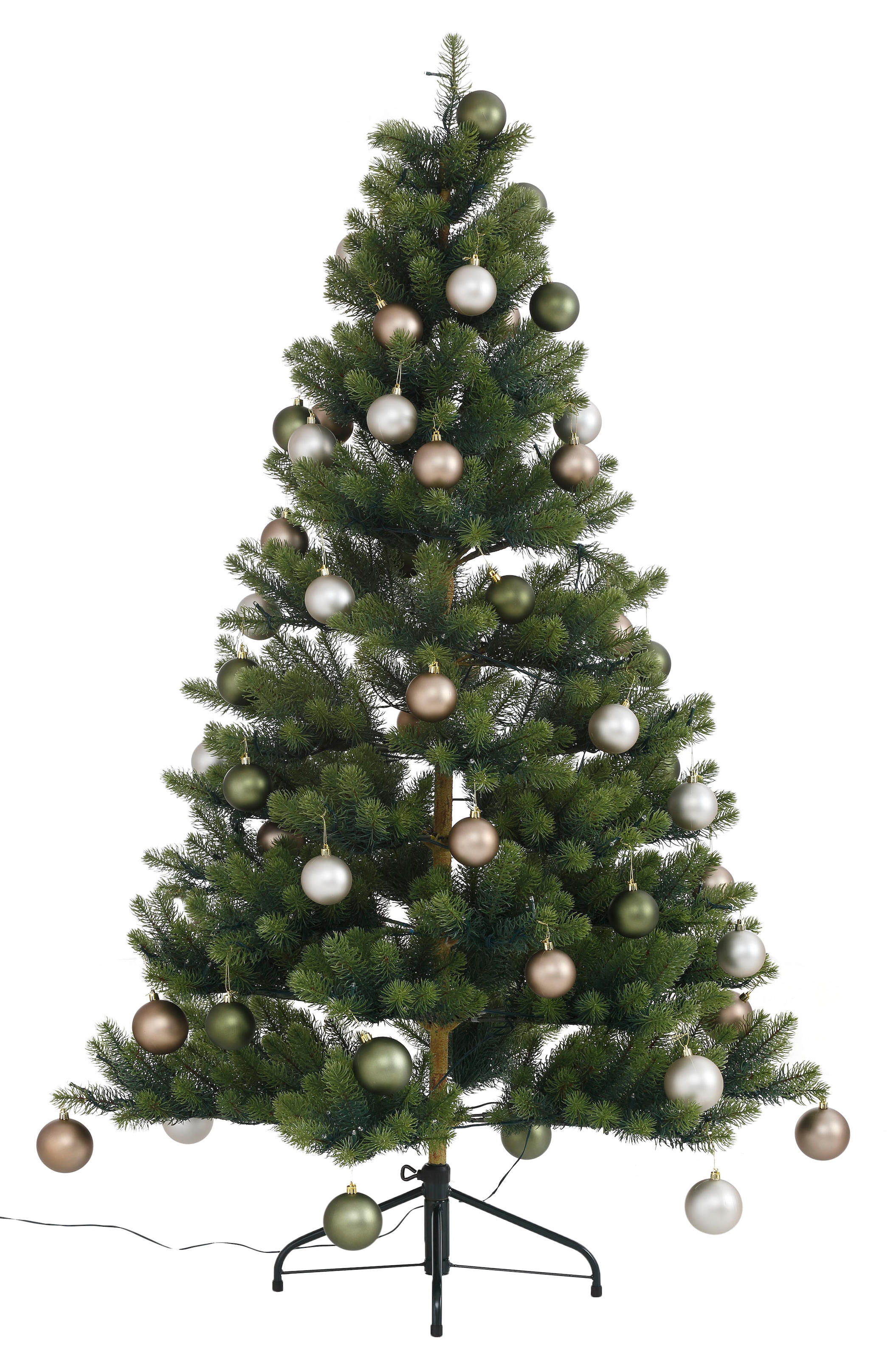 Creativ deco Künstlicher Weihnachtsbaum »Fertig online 60 mit Kugeln und LED Beleuchtung kaufen geschmückt«