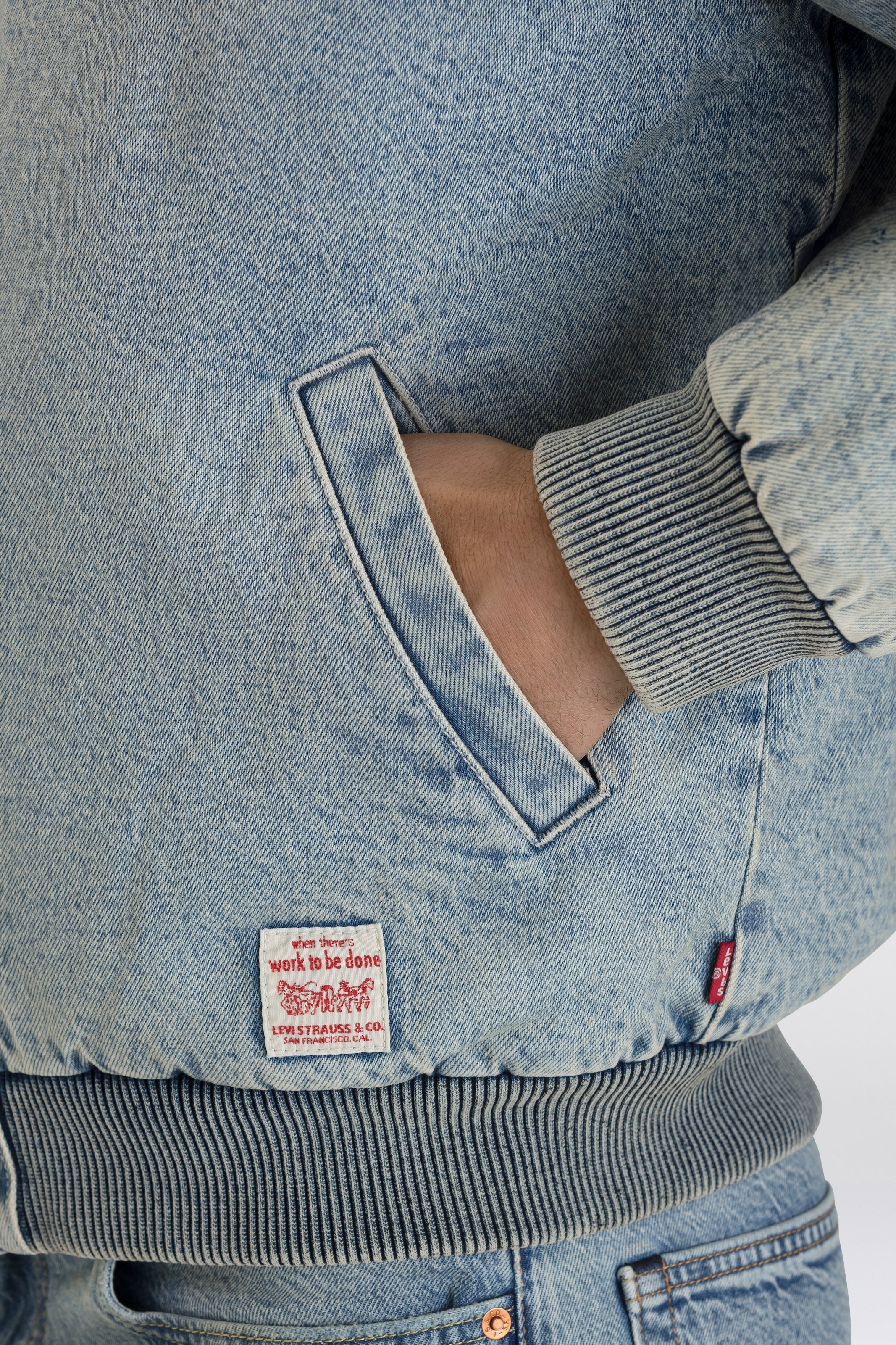 Levi's® Jeansjacke, mit Rippbündchen