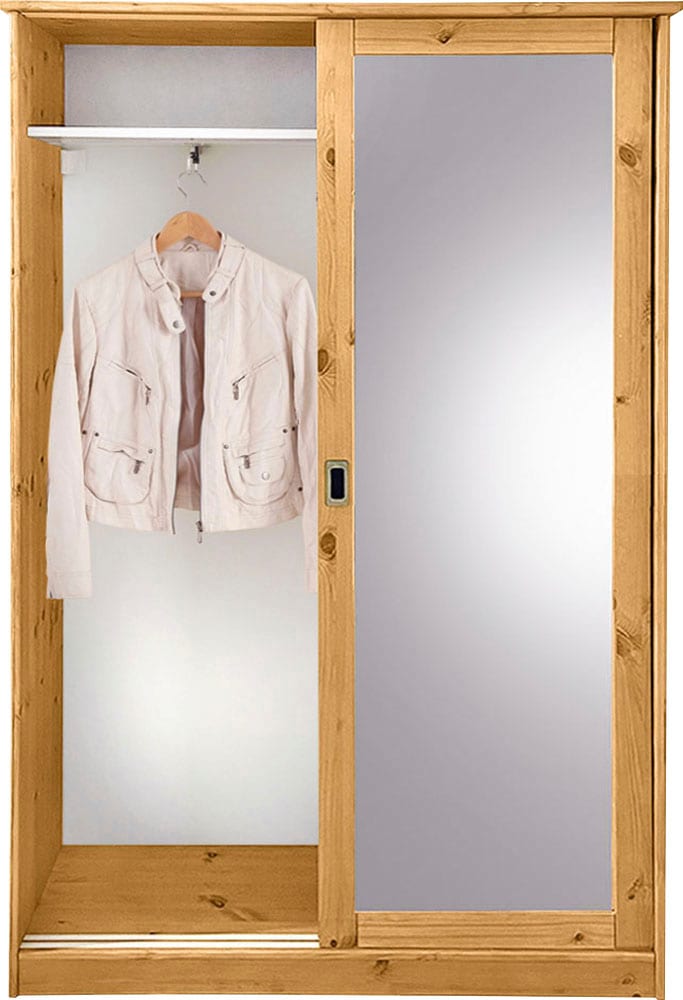 Home affaire Garderobenschrank »Nekso«, mit Spiegel, Breite 114 cm, aus MDF oder Massivholz, FSC®