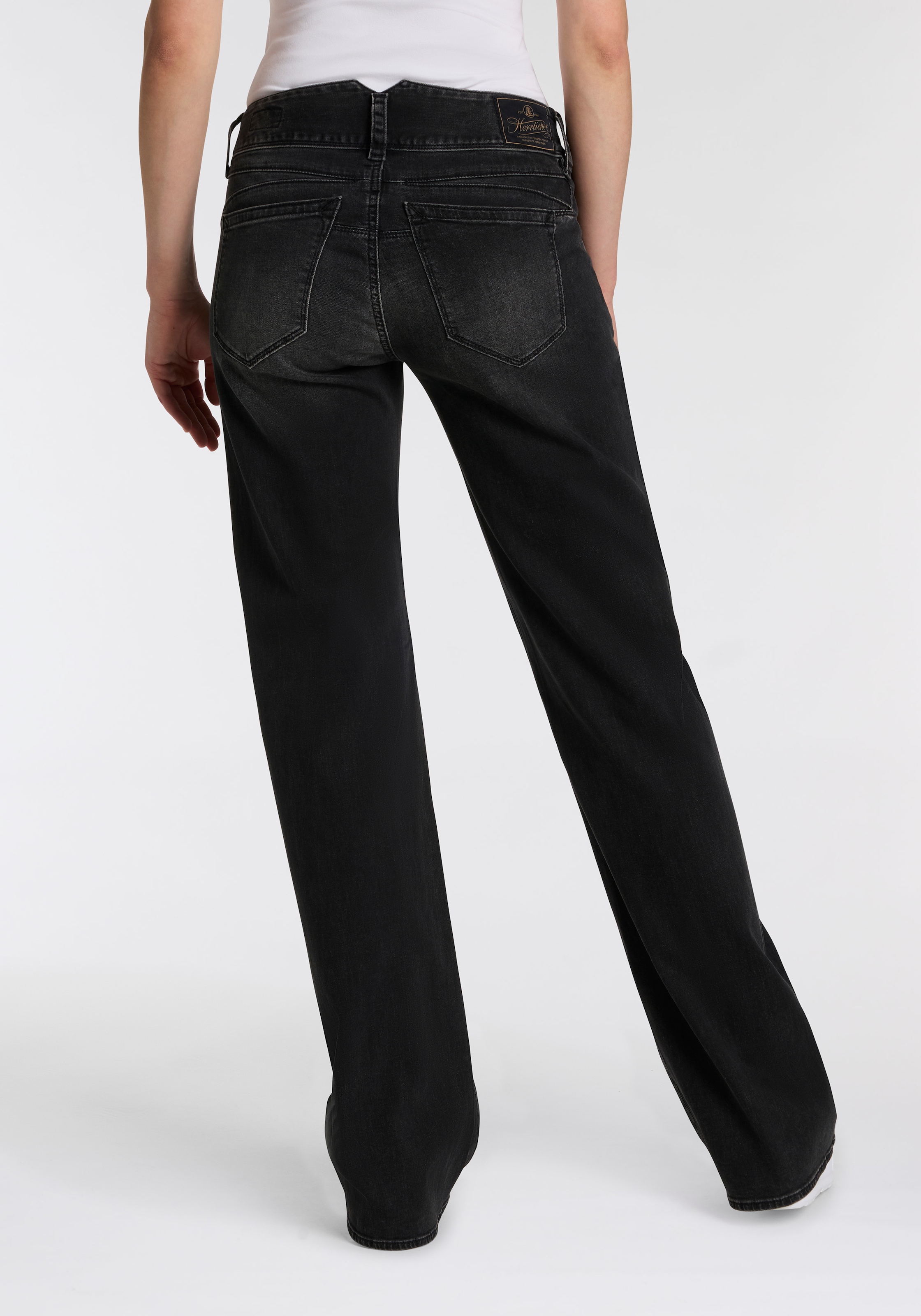 Herrlicher Straight-Jeans »Prime New Denim Black Light«, mit hohem Bund