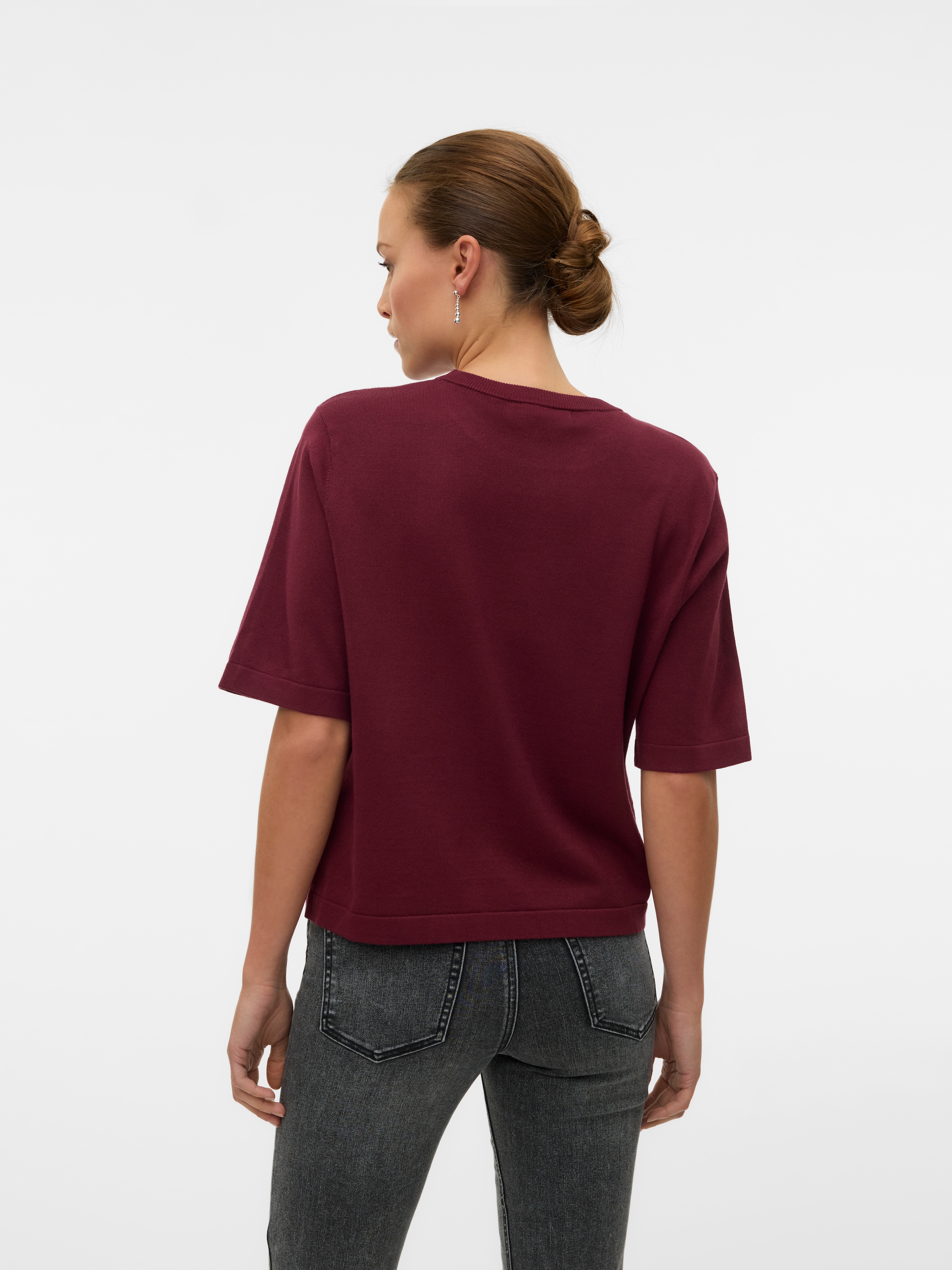 Vero Moda Kurzarmpullover »VMSILJE 2/4 O-NCK OVERSIZE PULL GA NOOS«