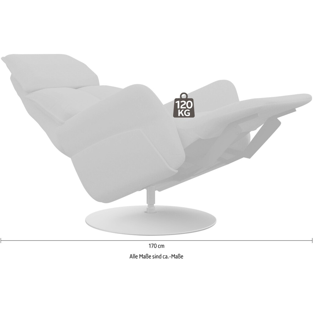 ADA trendline Relaxsessel »Thimo«, in Größe L, Liegefläche 185cm, verstellbar, optional mit Aufstehhilfe