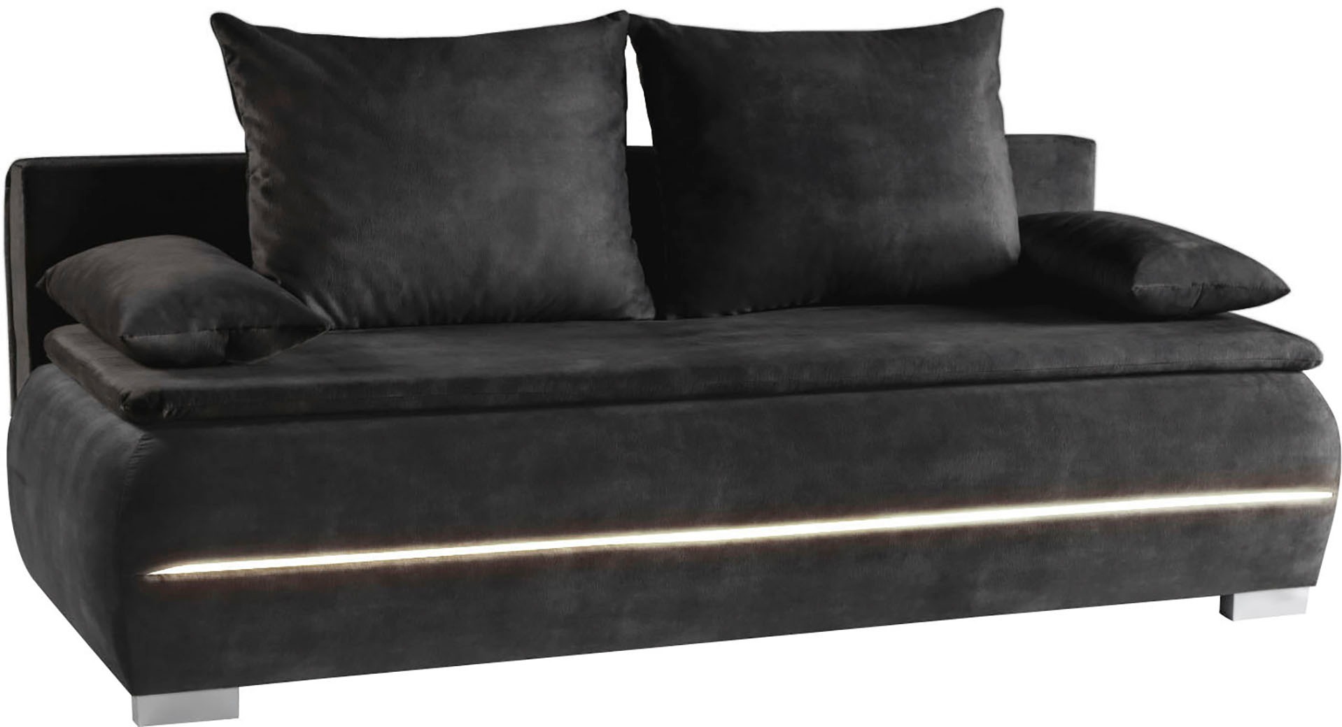 WERK2 Schlafsofa »Tekla LED«, 2-Sitzer Schlafcouch mit Bettkasten & stylischer RGB-LED-Beleuchtung