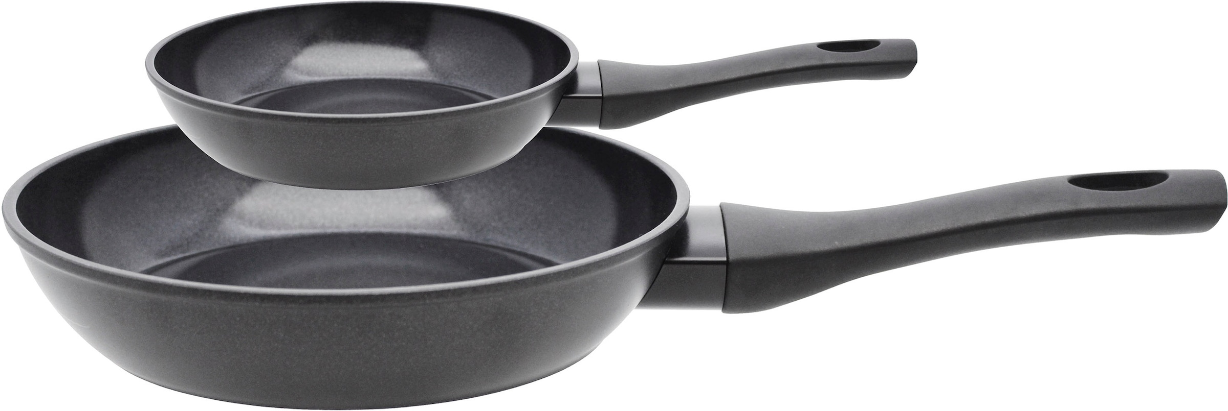 Elo Basic Pfannen-Set »Quarzit« Aluminium Set, 2 tlg. Energiesparender Kapselboden
