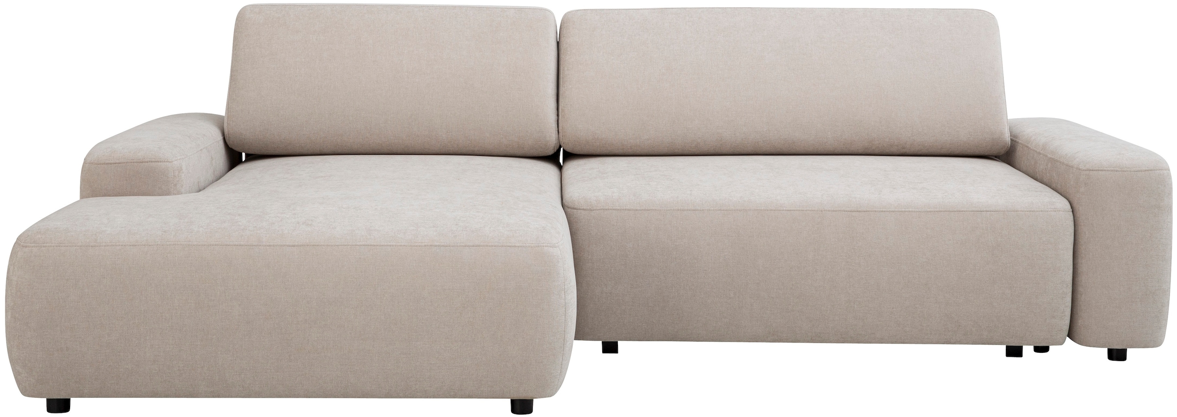 INOSIGN Ecksofa »TORGE (264cm), Schlafsofa in Cord, Samtvelours o Struktur fein, L-Form«, Schlaffunktion, Bettkasten, Liegefläche: 125/210 cm