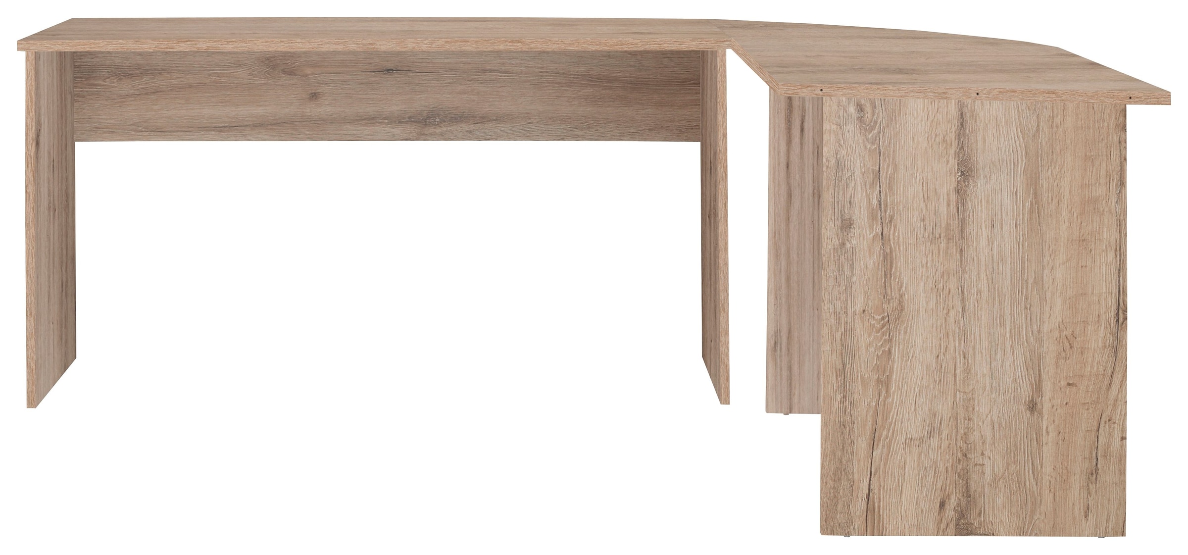 FMD Eckschreibtisch, Winkel-Schreibtisch, beidseitig montierbar, Maße 205/155x75,4x65,0 cm