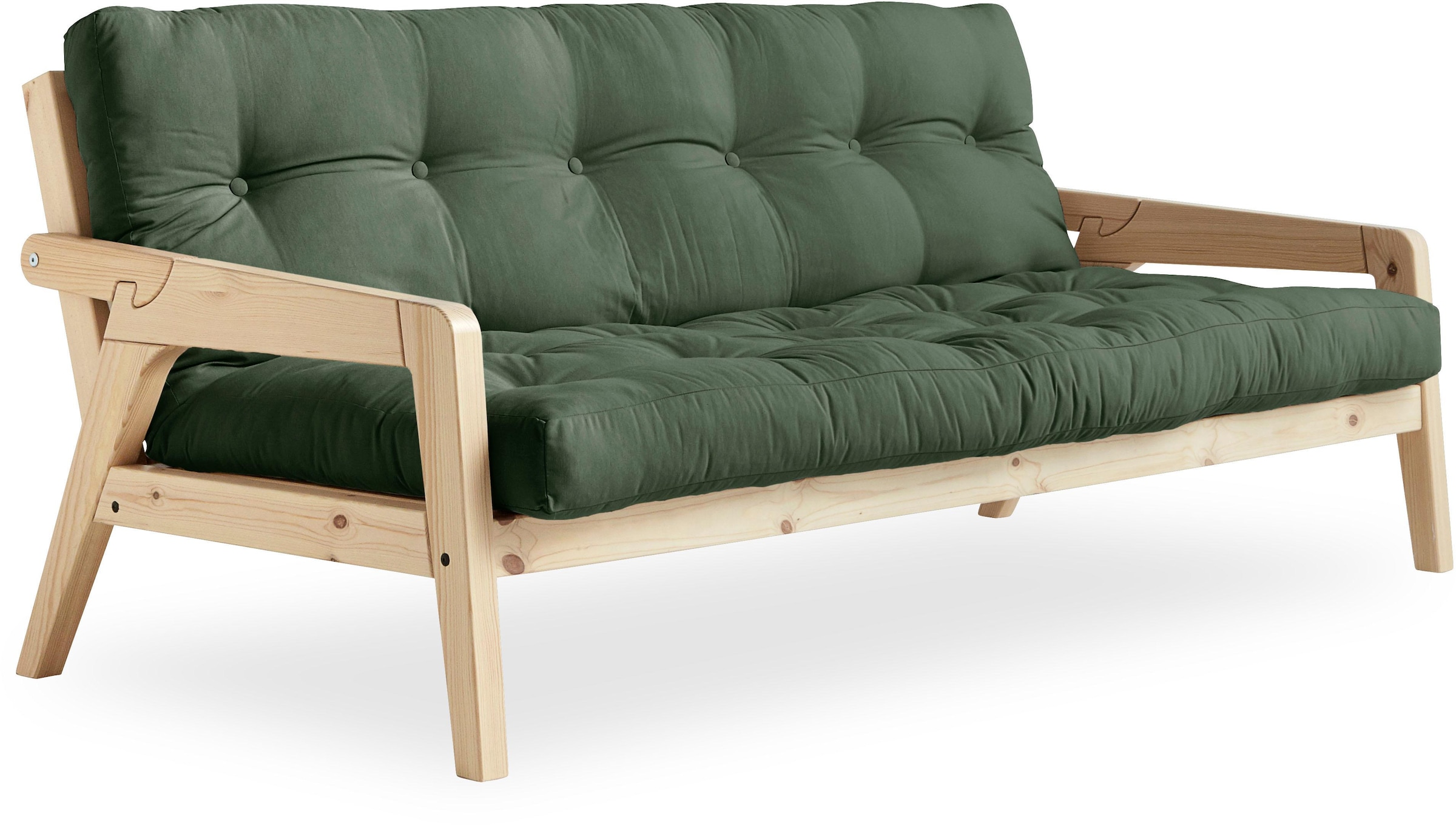 Karup Design Schlafsofa, Mit Holzstruktur, inkl. Futonmatratze, Liegefläche 130x190 cm