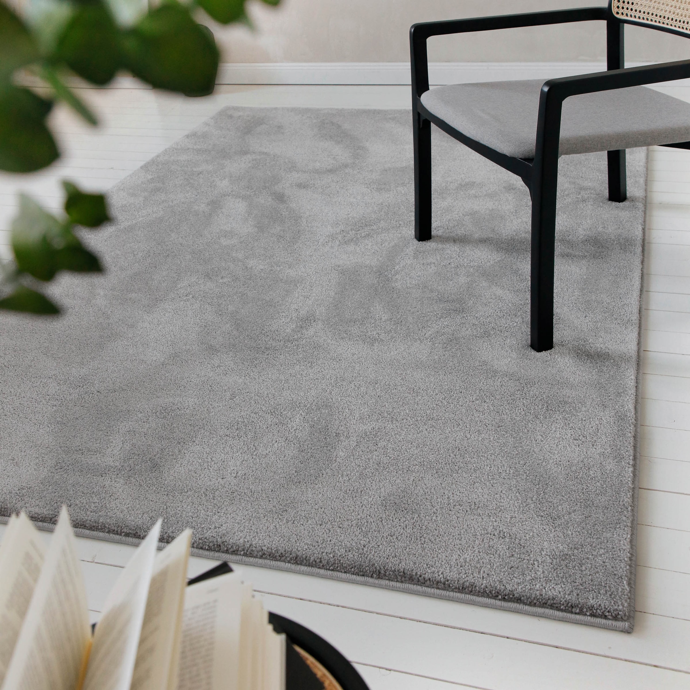 OTTO home Teppich »Lisbea« rechteckig 17 mm Höhe moderner dichter weicher Kurzflorteppich, Wohnzimmer, Schlafzimmer