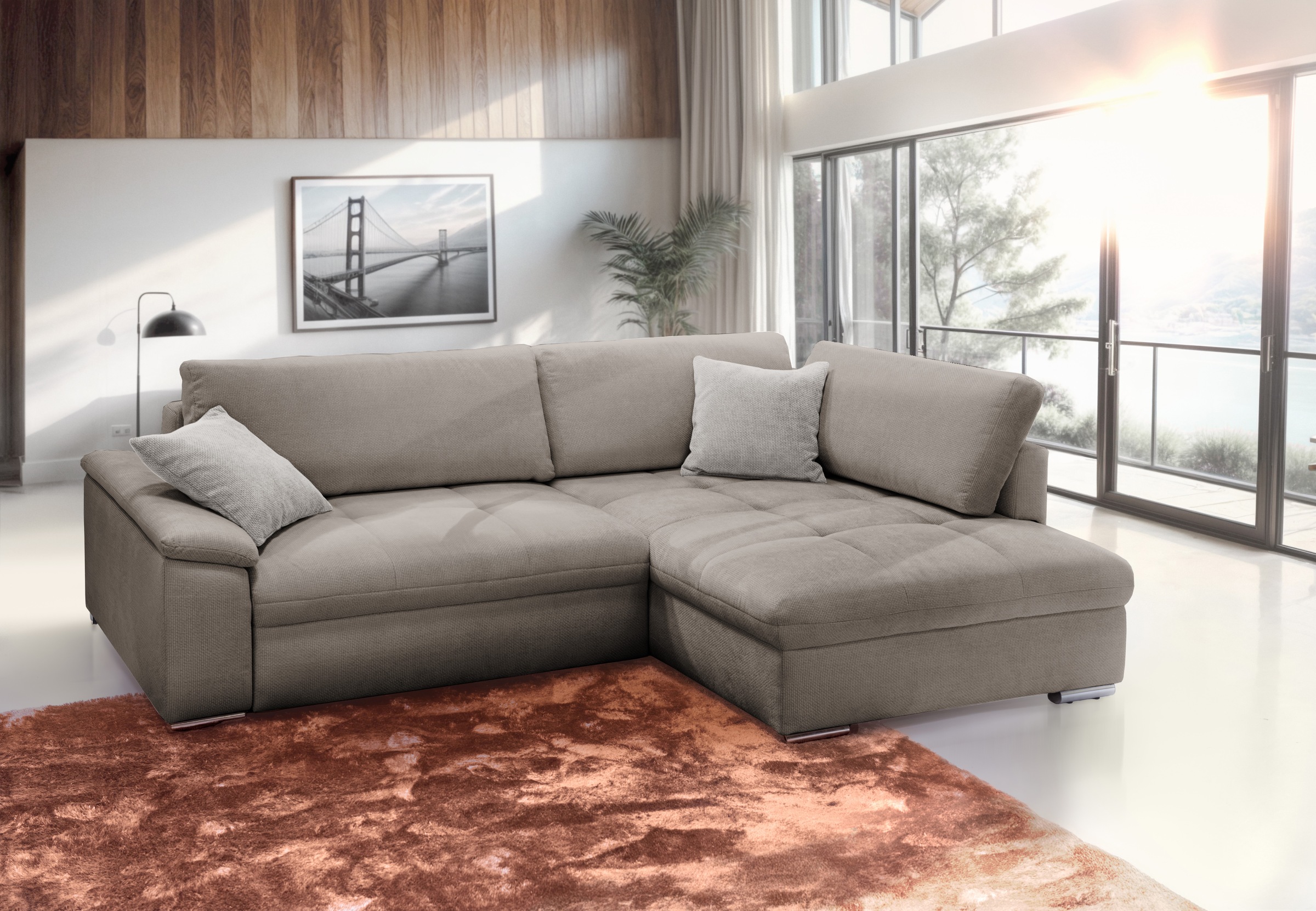 exxpo - sofa fashion Ecksofa »Casa Grande inkl. Bettfunktion, Bettkasten, b günstig online kaufen
